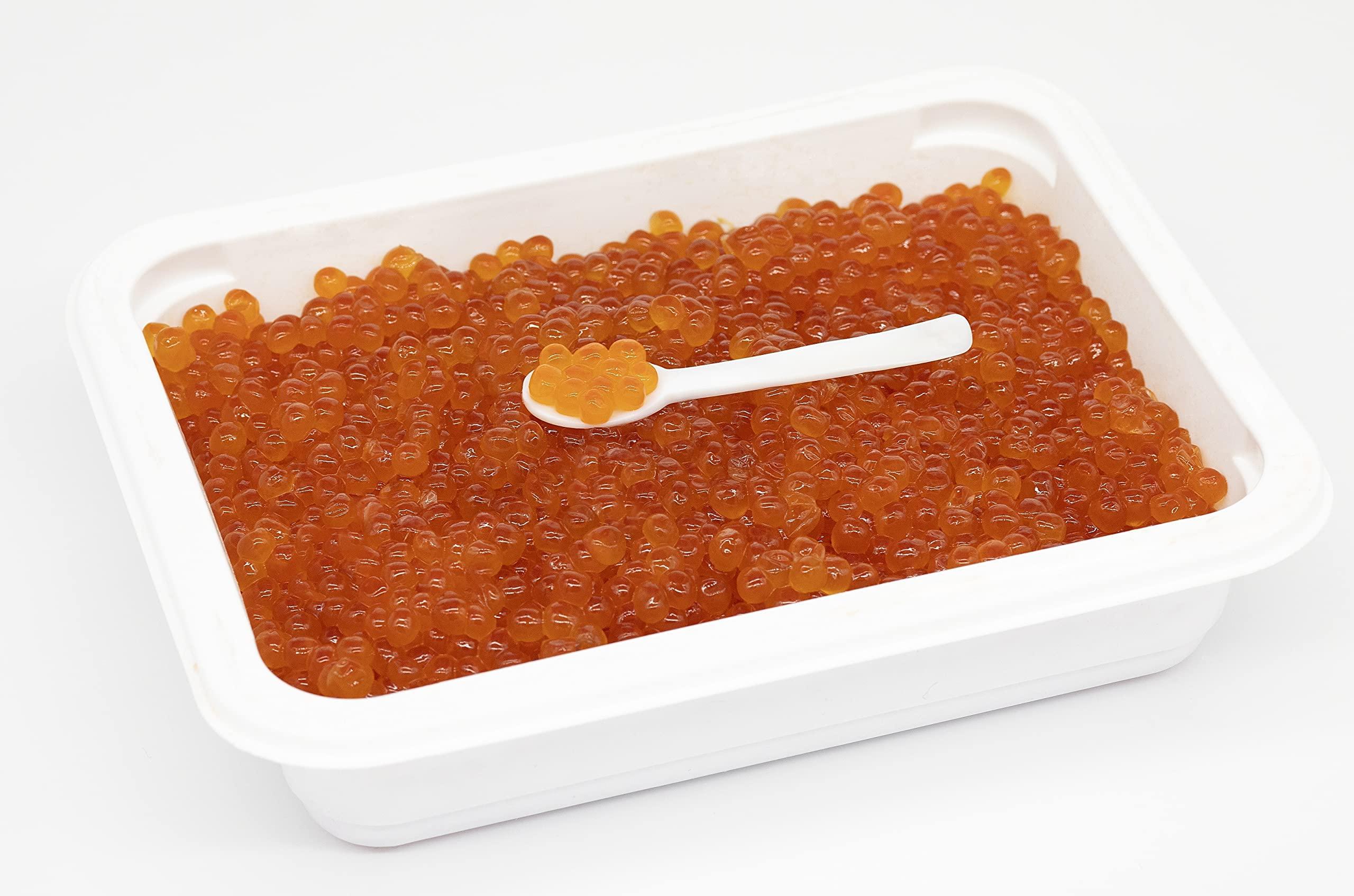 Caviar Bazar Salmon Caviar by XIP- Chum Salmon Roe. Keta Premium Ikura (Blue). 1kg Tray (35.3oz) - Image 3