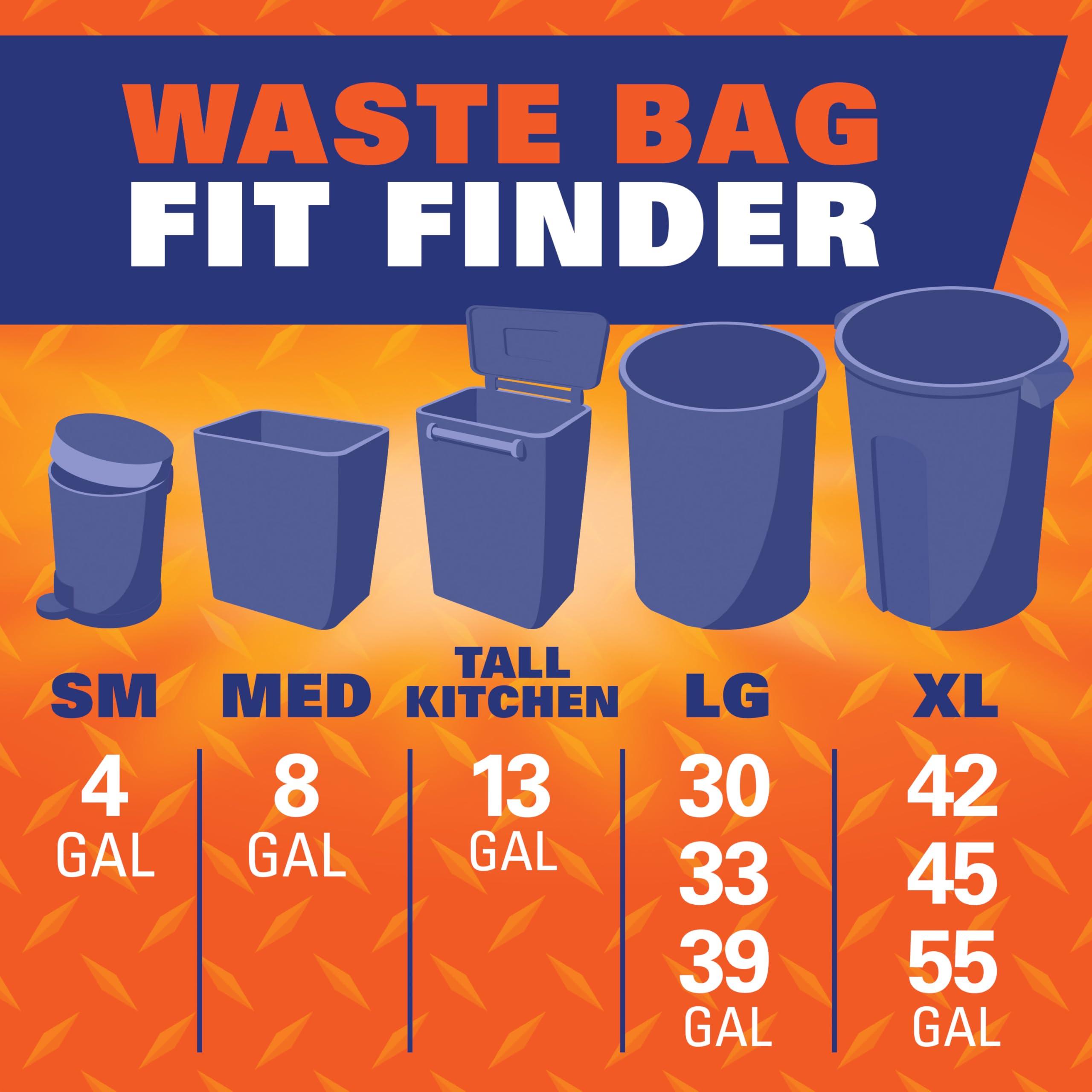 Hefty Easy Flaps Multipurpose Large Trash Bags, 30 Gallon, 40 Count - Image 8