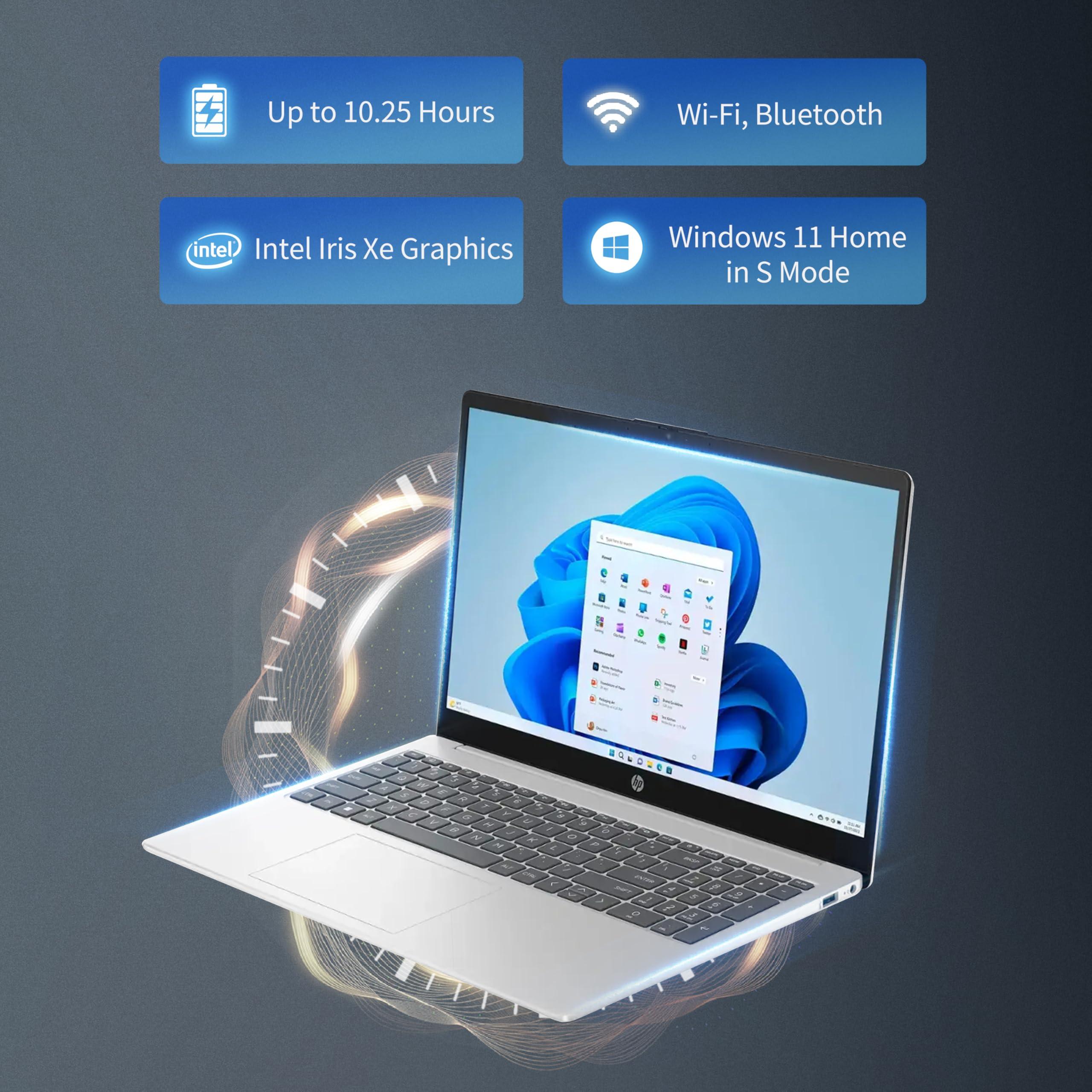 HP 15.6 inch Laptop, Intel i5 Processor Up to 4.4 GHz, 32GB RAM, 1TB SSD, HD Touch Screen, Intel Iris Xe Graphics, Windows 11 Home, Webcam, Wi-Fi, Bluetooth, Natural Silver, Alpacatec Accessories - Image 3