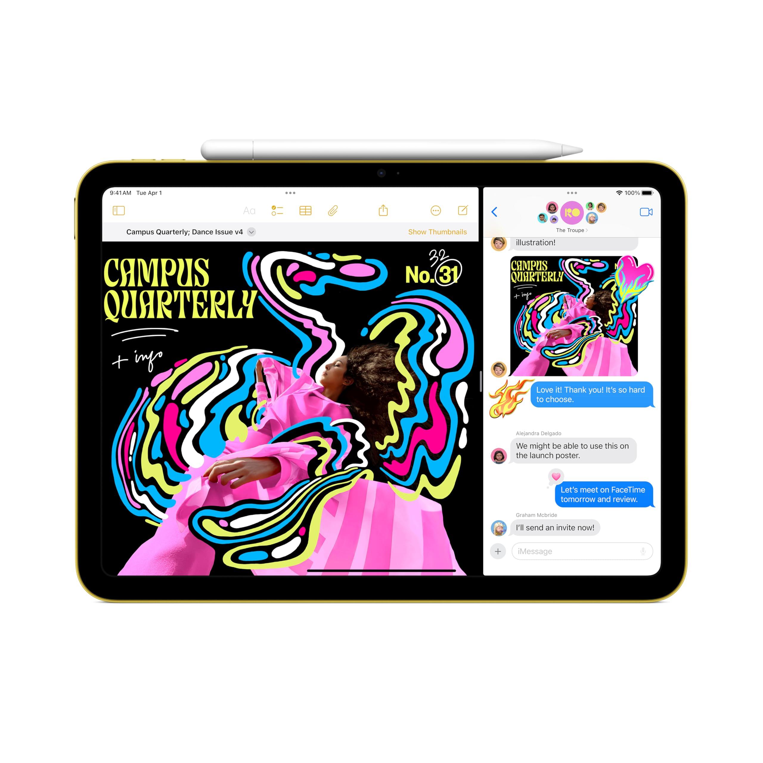 Apple iPad 11-inch: A16 chip, 11-inch Model, Liquid Retina Display, 128GB, Wi-Fi 6 + 5G Cellular, 12MP Front/12MP Back Camera, Touch ID, All-Day Battery Life — Blue - Image 3