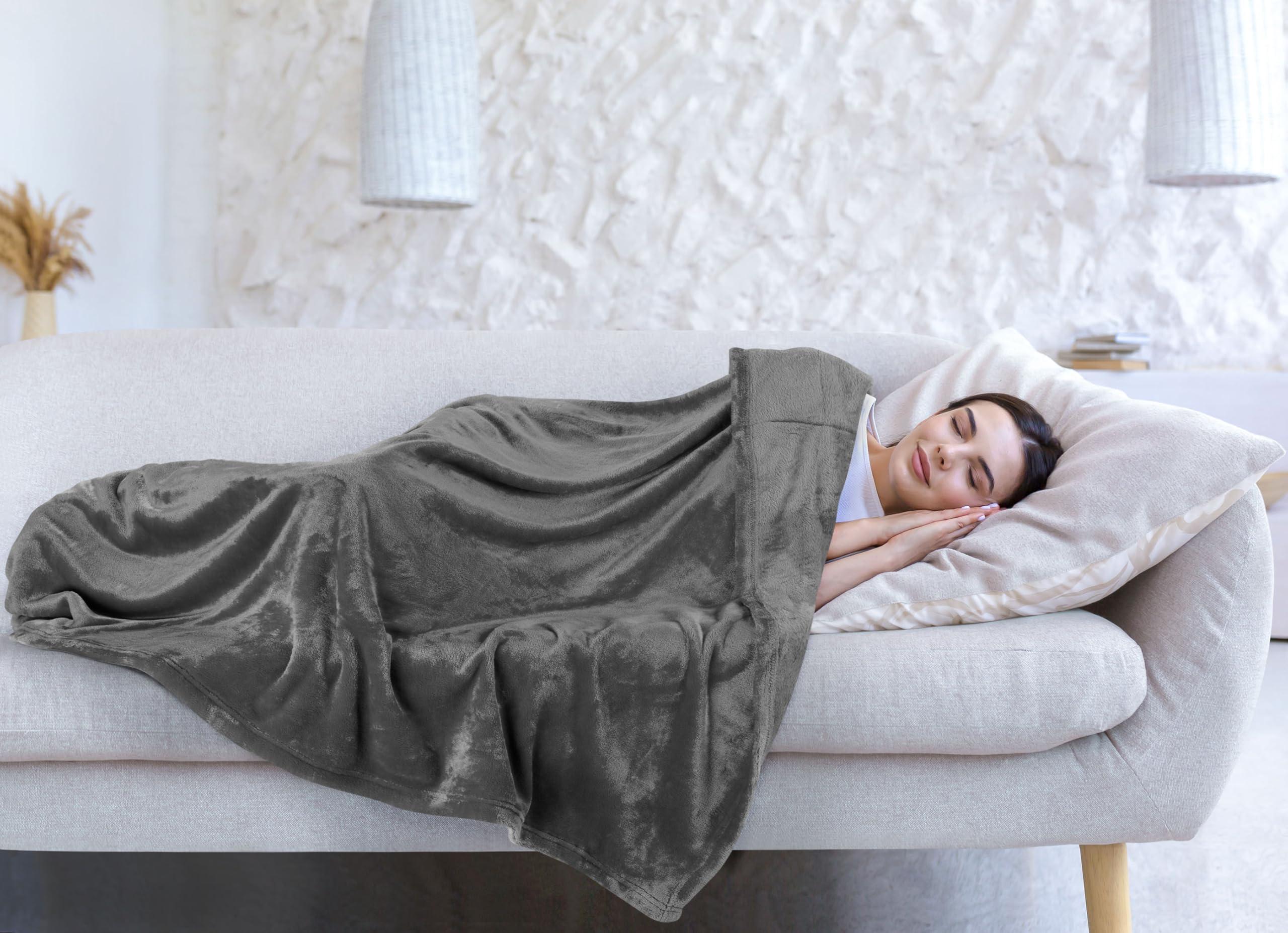 Utopia Bedding Fleece Blanket Queen Size Grey 300GSM Luxury Anti-Static Fuzzy Soft Microfiber Bed Blanket (90x90 Inch) - Image 8