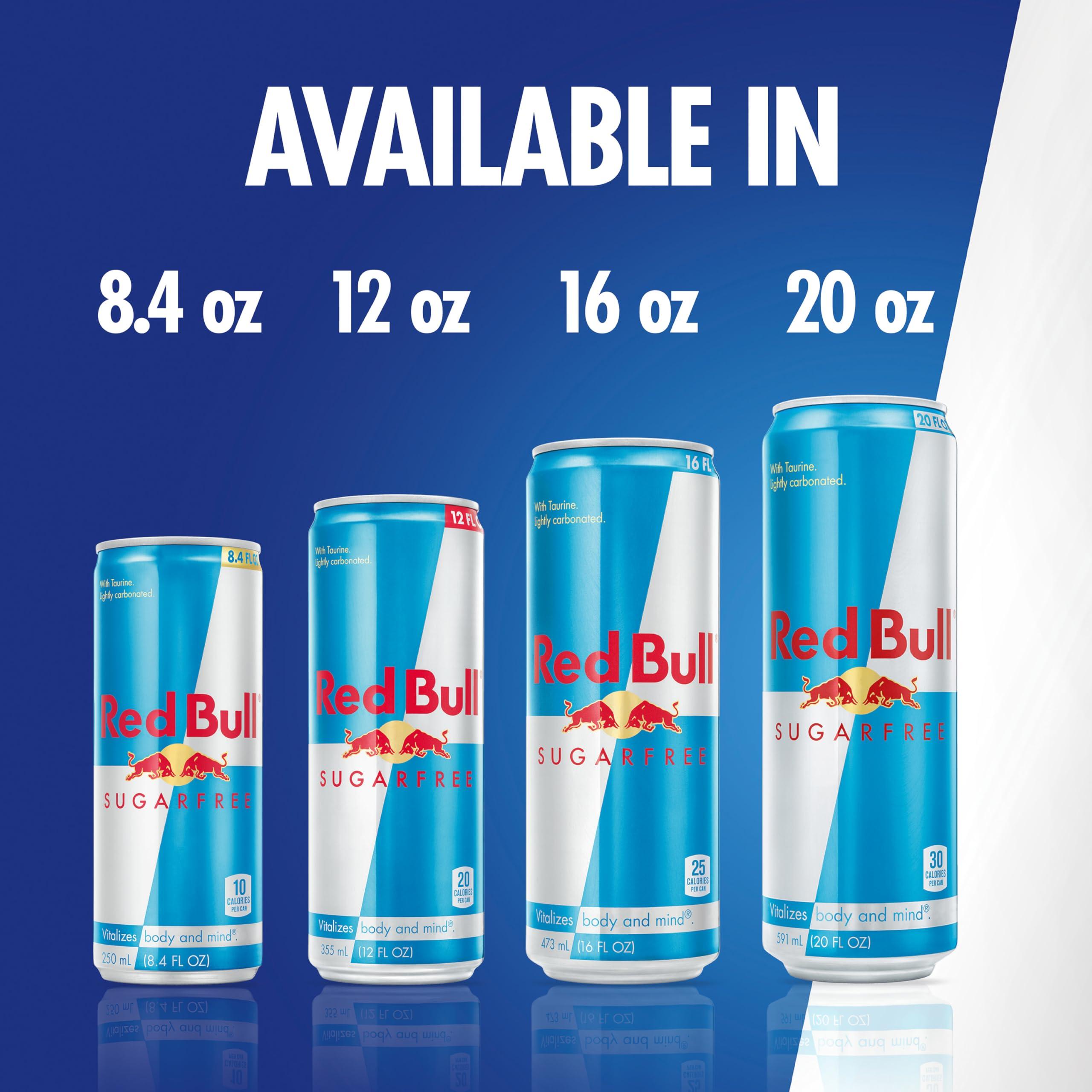 Red Bull Sugar Free Energy Drink with 114mg Caffeine plus Taurine & B Vitamins, 12 Fl Oz, 6 Packs of 4 Cans (Pack of 24) - Image 6