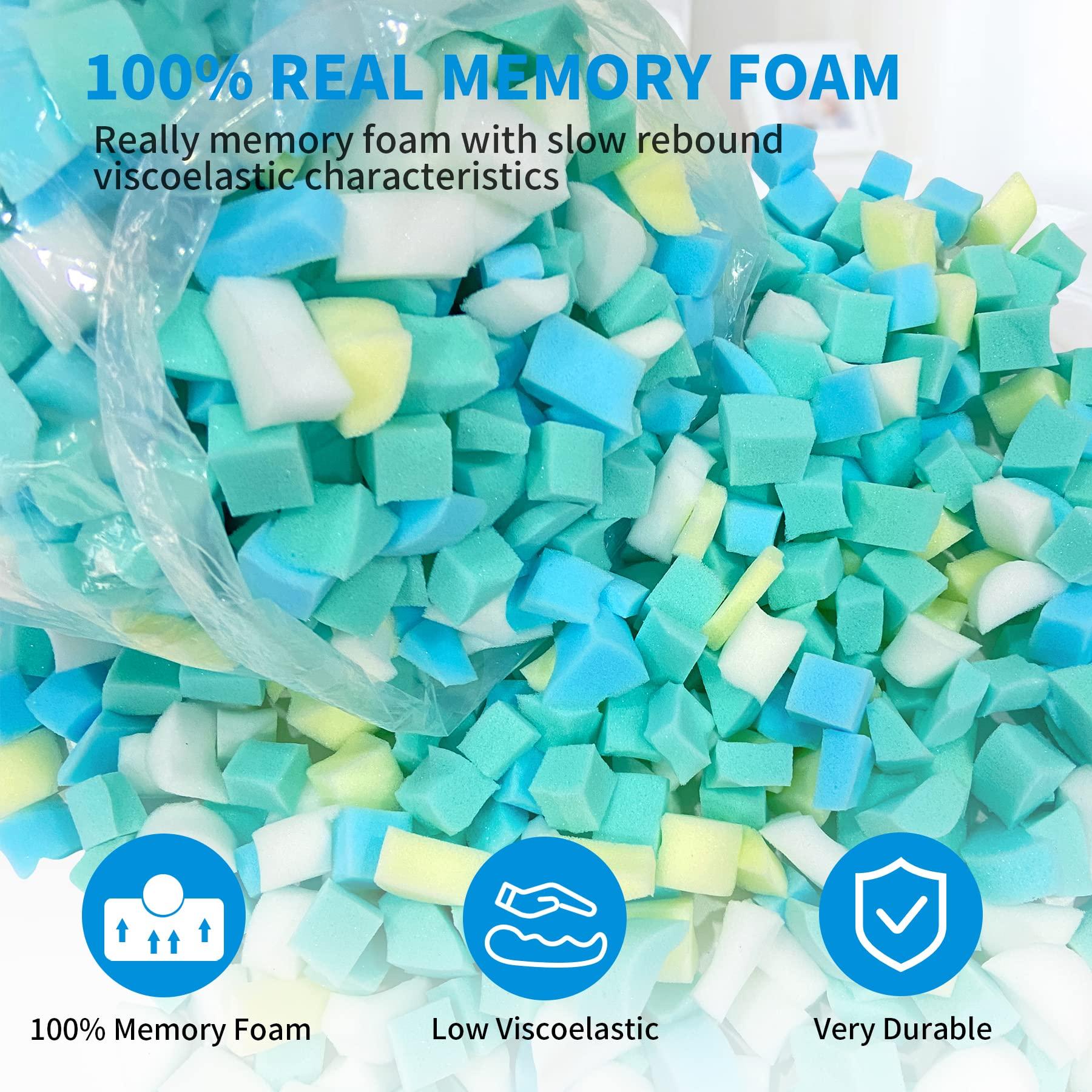 Welacer Shredded Memory Foam Filling 10lbs for Bean Bag Filler, Pillow Chair Cushion Arts Crafts Refill, Without Added Gel Particles, Premium Soft and Great for Stuffing, Multi Color and Shape - Image 2