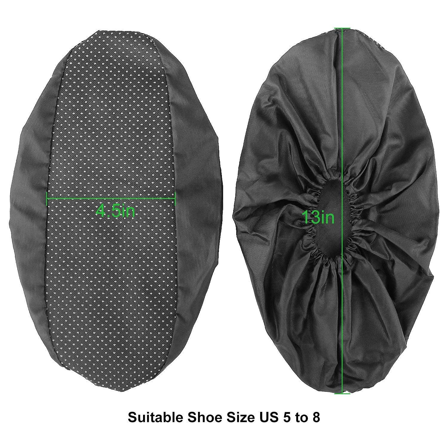 AConnet 5 Pairs Waterproof Shoe Covers Reusable Non Slip Shoe Covers For Indoors, Thickened Oxford Cloth Boot Cover For Contrators And Carpet Floor, One Size Fit Most Men's Shoes Size 9-12 - Image 4