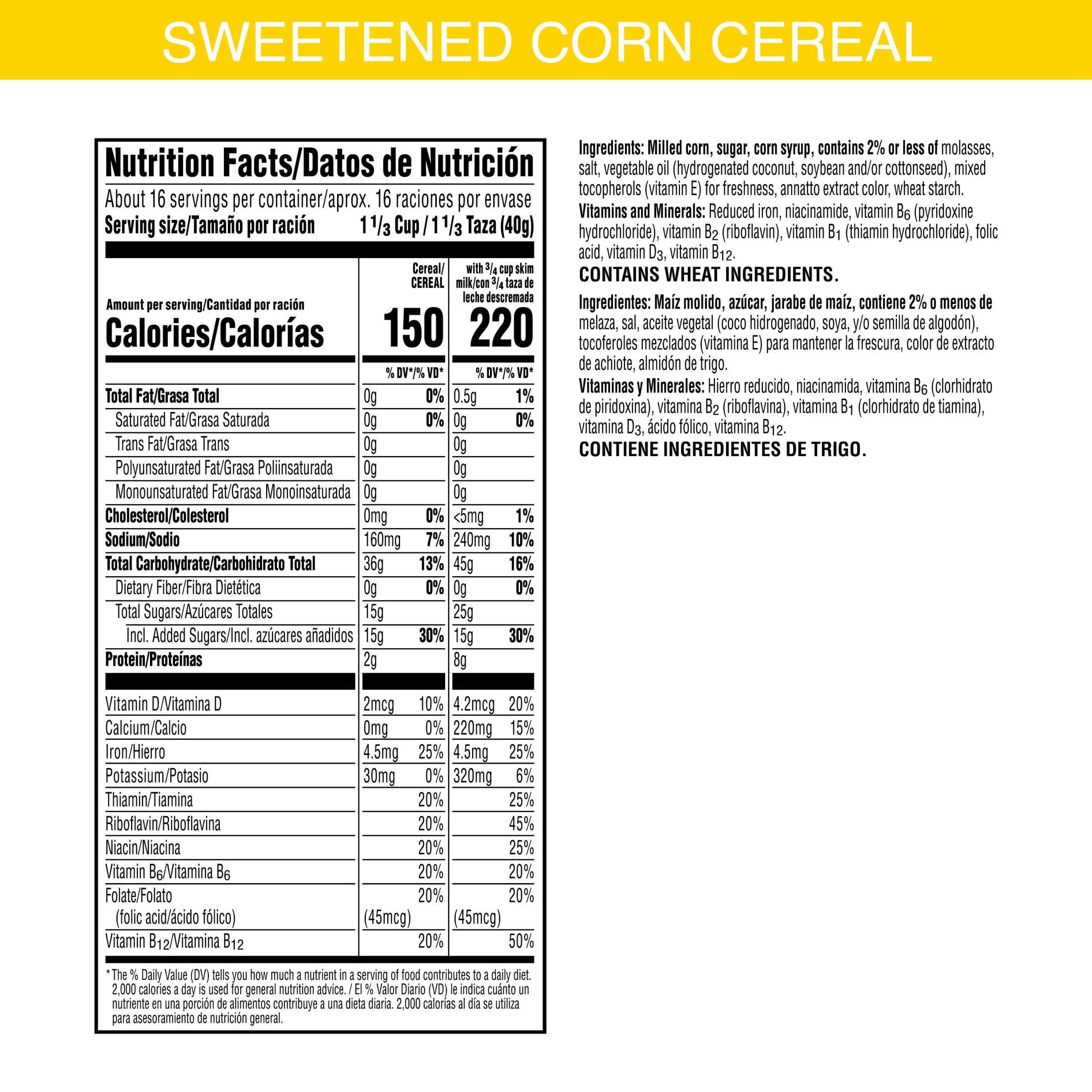 Kellogg's Corn Pops Breakfast Cereal, 8 Vitamins and Minerals, Kids Snacks, Giant Size, Original, 22.6oz Box (1 Box) - Image 2