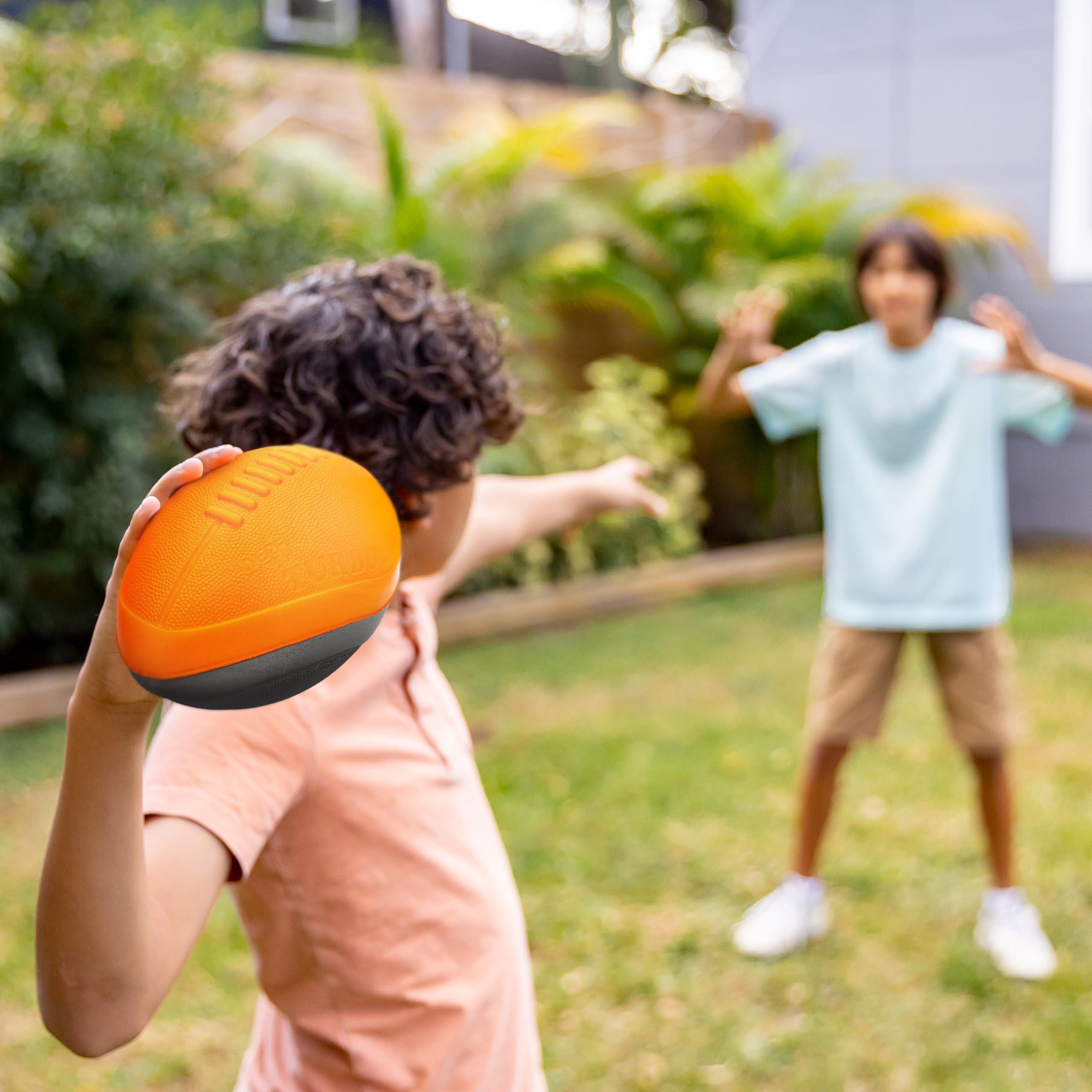 NERF Turbo Jr. Kids Foam Football - Classic Foam Football for Kids - Indoor + Outdoor Soft Foam Ball - Kids Mini Soft Foam Ball - NERF Toy Football for Kids - Easy Throw + Catch Youth Football - Image 7