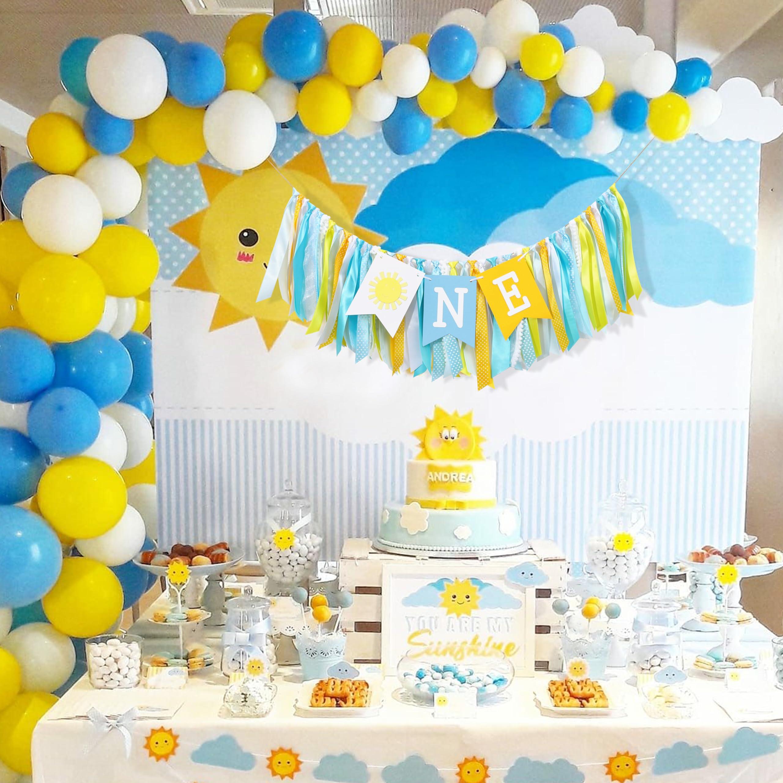 First Trip Around The Sun 1st Birthday HIgh Chair Banner - You Are My Sunshine ONE High chair Banner, Sunshine First Birthday Decoration, Boho Sum Party Supplies, Photo Props Cake Smash for Baby Boy - Image 5