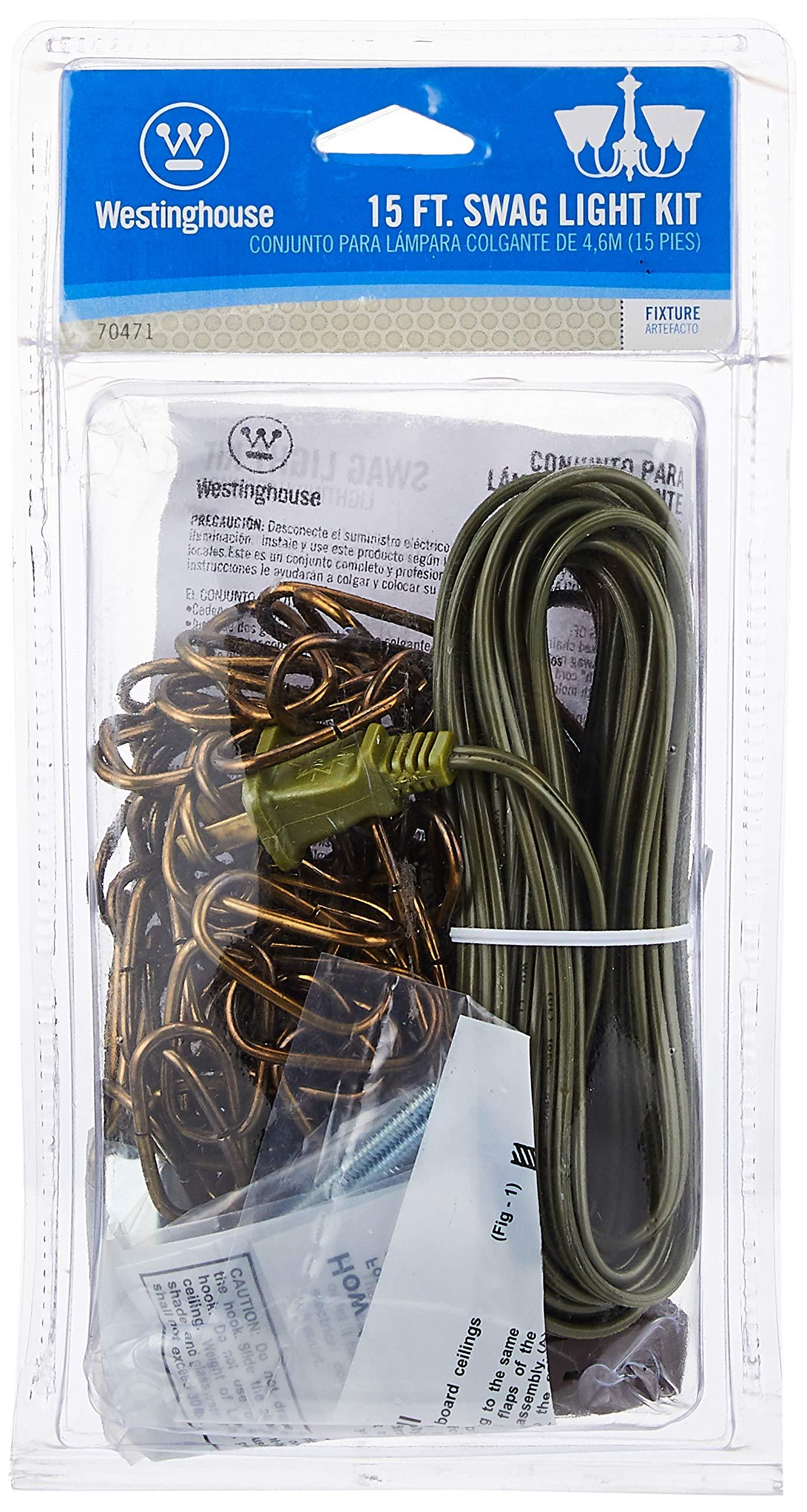 Westinghouse 7047100 15-Foot Swag Kit, Antique Brass - Image 2