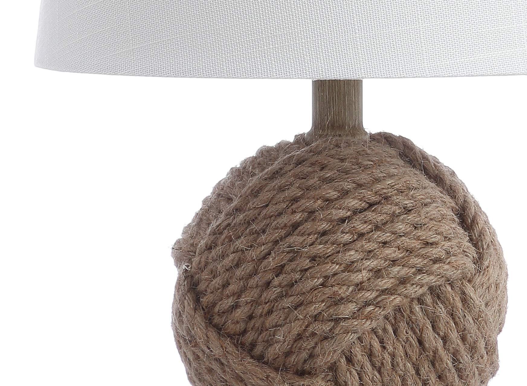 JONATHAN Y JYL6500A Monkey Fist 18" Rope Ball LED Table Lamp Coastal Cottage Industrial Bedside Desk Nightstand Lamp for Bedroom Living Room Office College Bookcase LED Bulb Included, Natural - Image 5