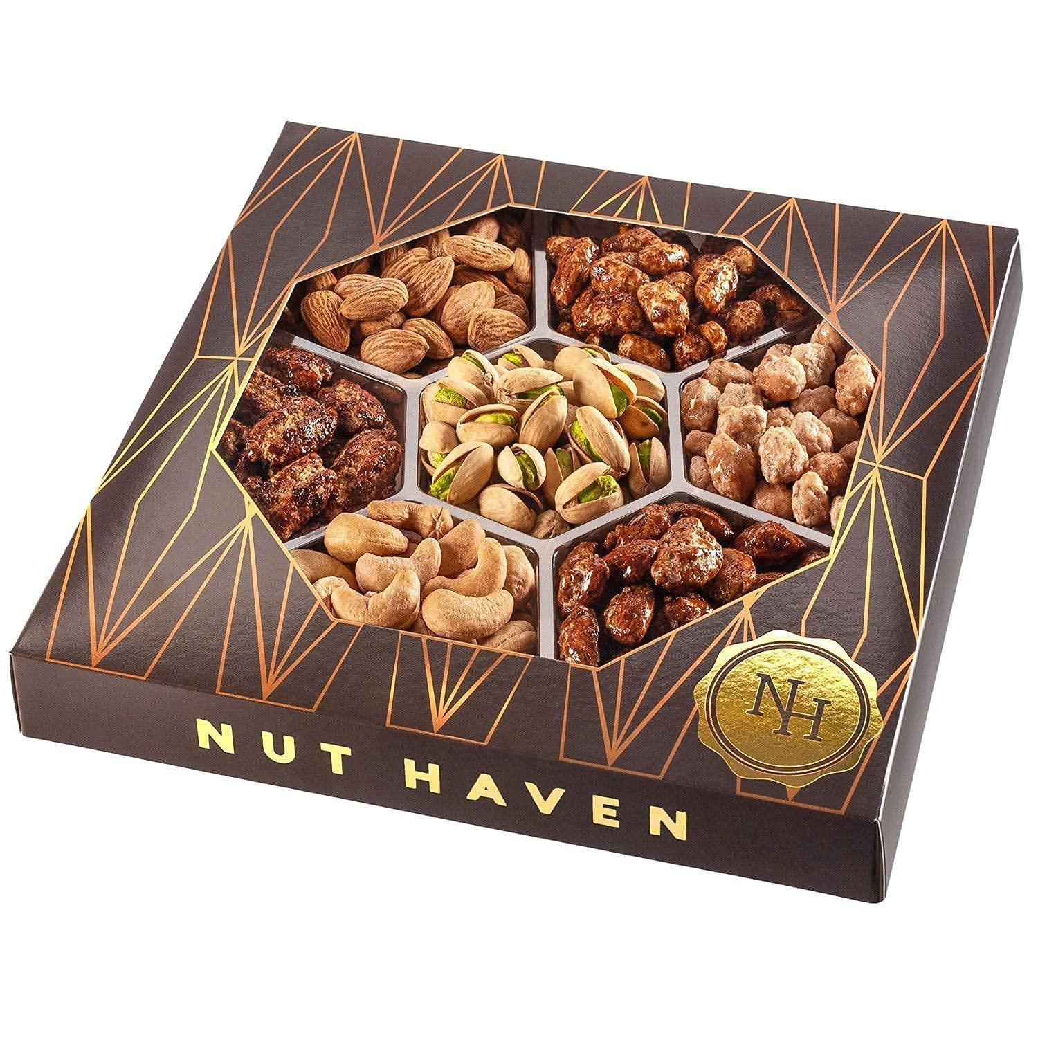 Fathers Day Nuts Gift Basket - Assortment of Sweet & Roasted Salted Gourmet Nuts - Assorted Food Gift Box for Husband, Dad, Him, Fathers Day, Family, Sympathy, Men & Women. - Image 2