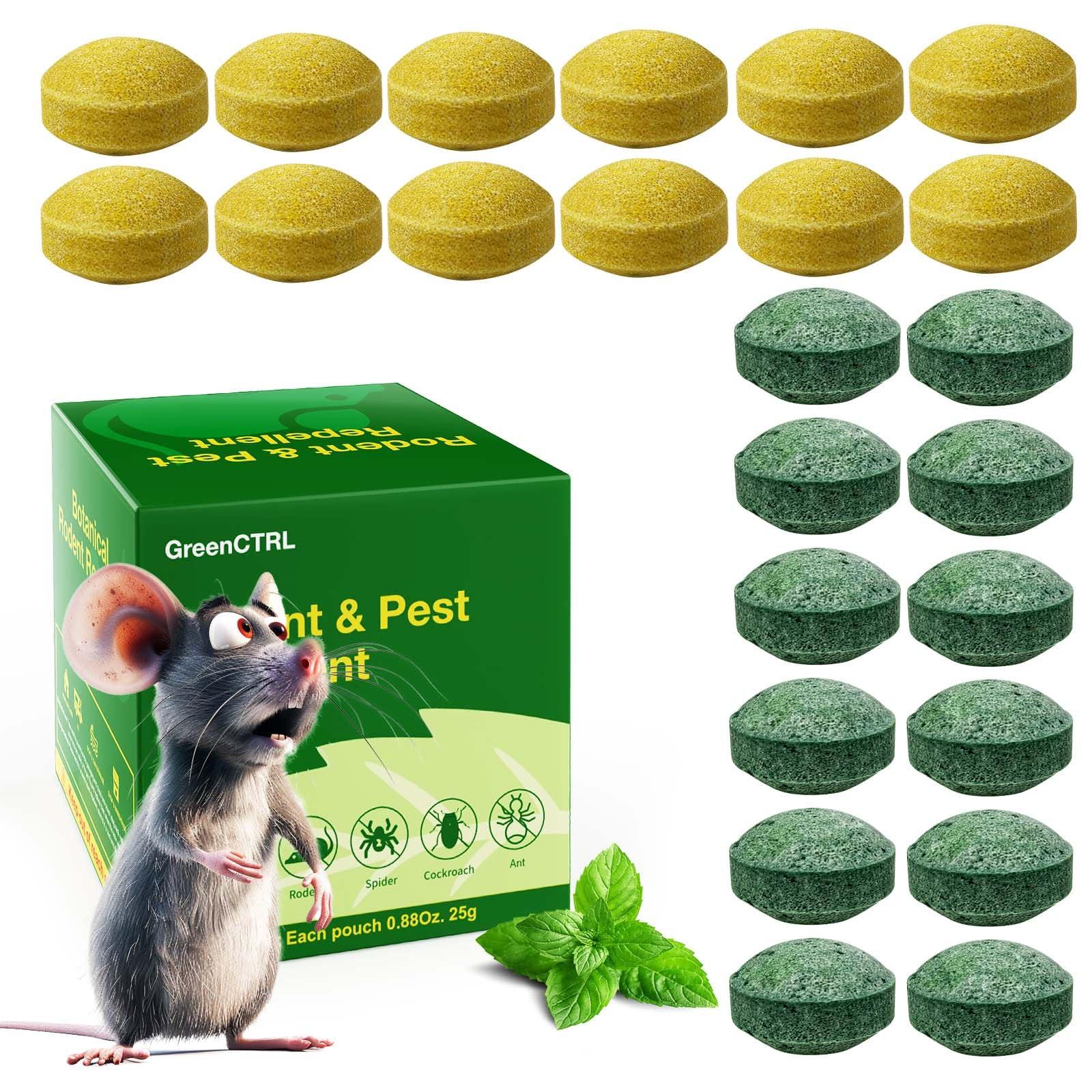Mouse Repellent Balls 24 Pack, Moth Ball for Rodents Outdoor Use, Plant-Based, Kid and Pet Safe