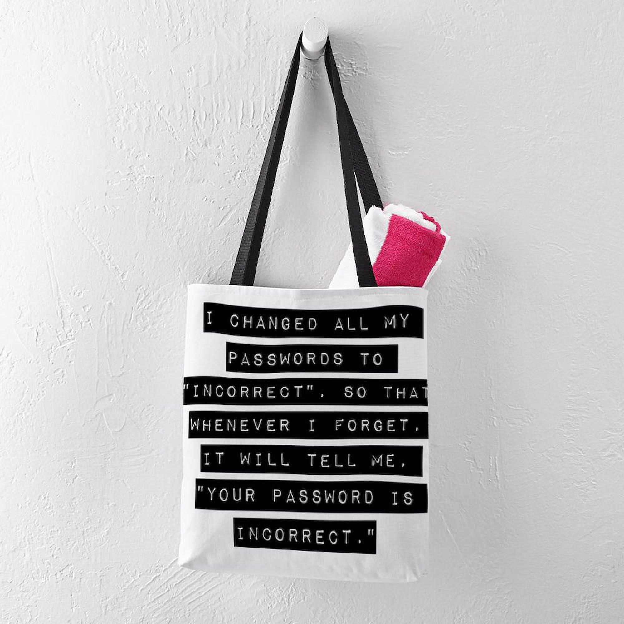 CafePress I Changed All My Passwords Polyester Tote Bag 16"x16" - Image 3