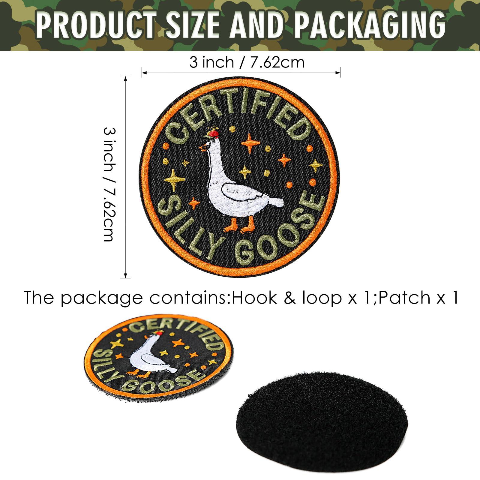 XMJY Funny Goose Hook and Loop Patch, Colorful Embroidered Patch, Cute Animal Meme Morale Patch, DIY Applique Accessories for Backpacks, Dog Harnesses, Army Vests, Gym Bags, Hats, Helmets - Image 2