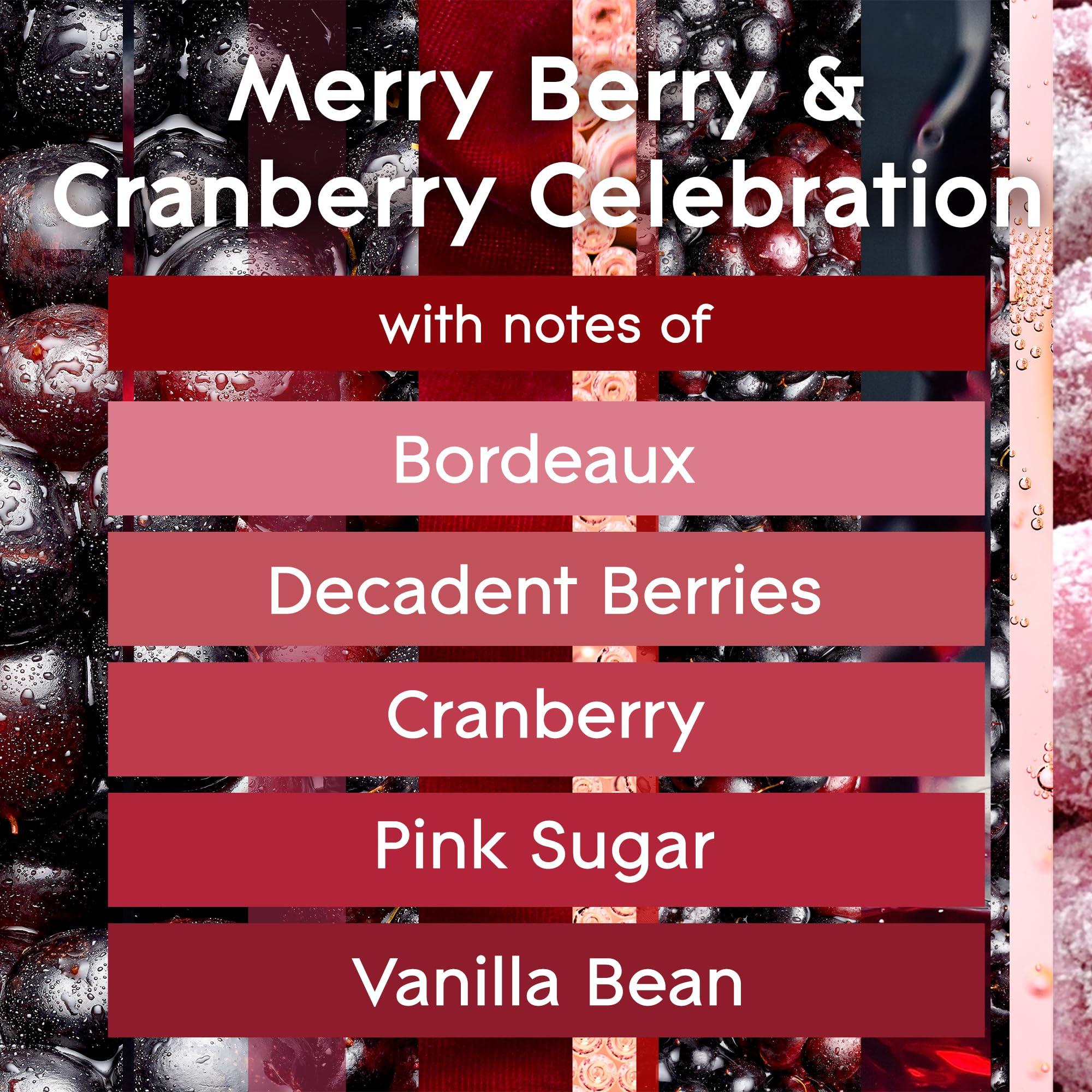Glade Candle Jar, Air Freshener, 2in1, Merry Berry & Cranberry Celebration, Limited Edition Scent, 3.4 Oz, 2 Count - Image 2