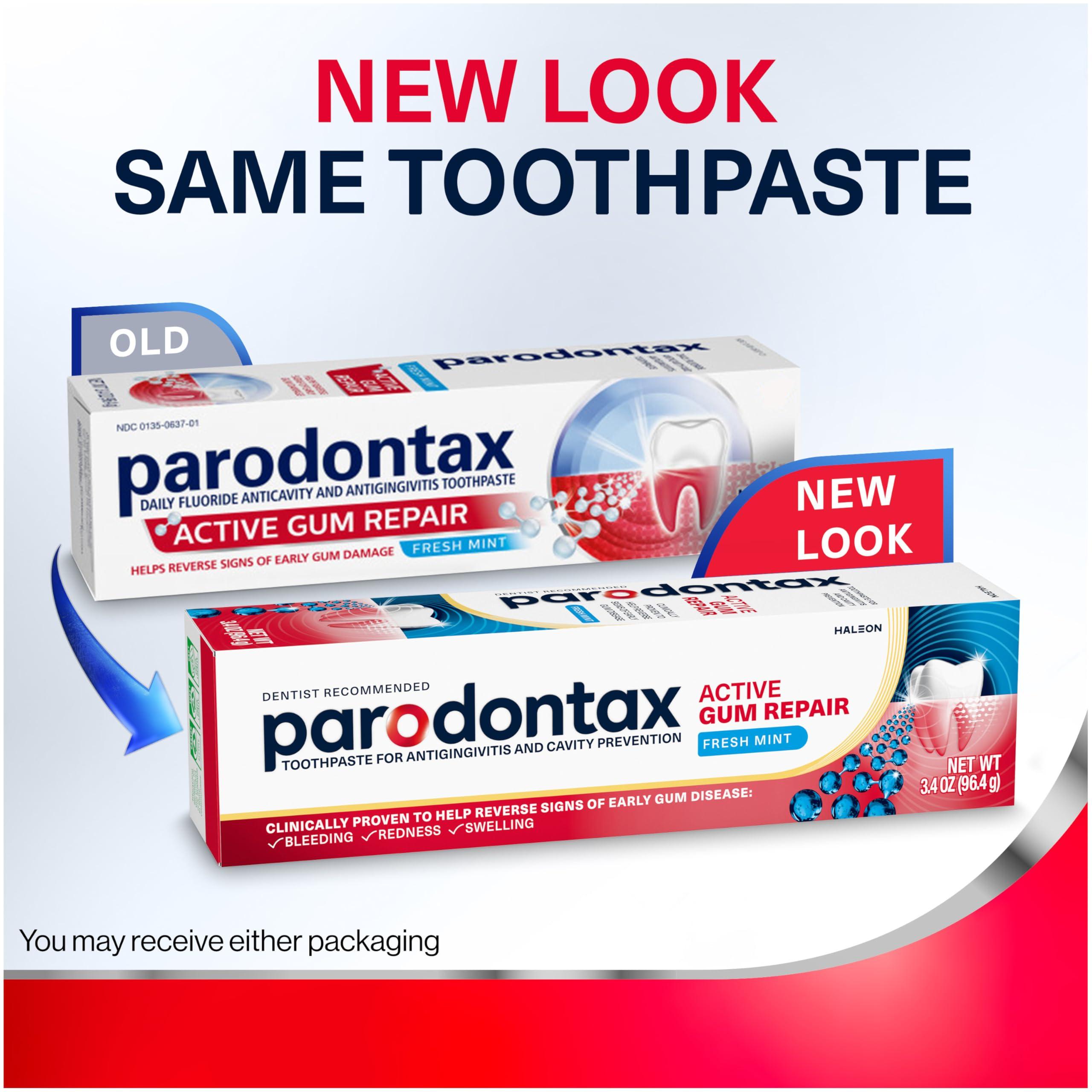 Parodontax Active Gum Repair Toothpaste, Toothpaste To Help Reverse Signs Of Early Disease For Health, Fresh Mint Flavored - 3.4 Oz x 3 - Image 9