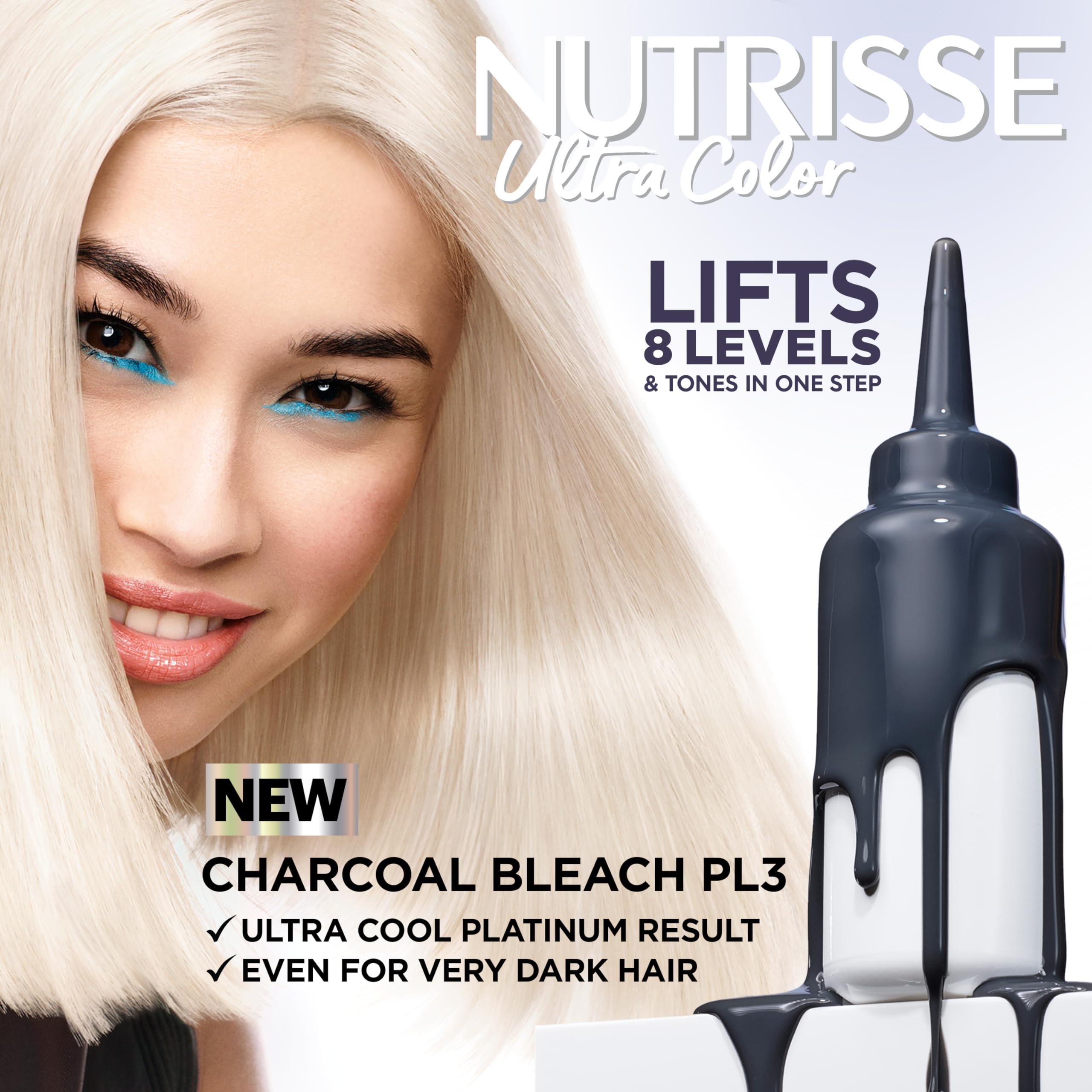 Garnier Hair Color Nutrisse Ultra Color Nourishing Crème, PL3 Ultra Cool Platinum (Charcoal), Permanent Hair Dye, 1 Count (Packaging May Vary) - Image 2