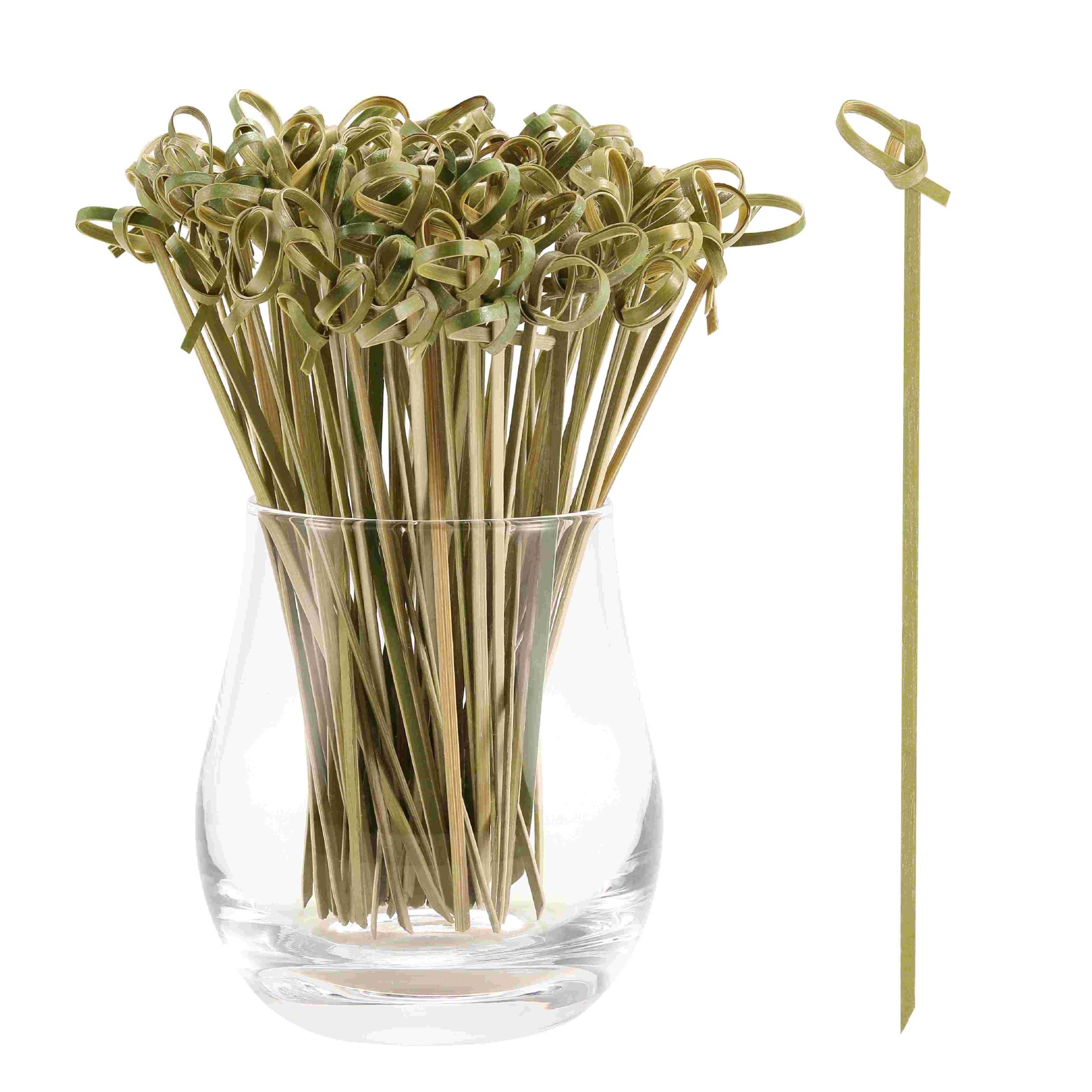 200 PCS Cocktail Picks, 4.7 Inch Toothpicks for Appetizers, Natural Bamboo Knot Skewers, Mini Food Sticks, Fancy Tooth Picks for Drinks,Fruit,Charcuterie,Cocktail Garnish Accessories, Party Supplies - Image 7