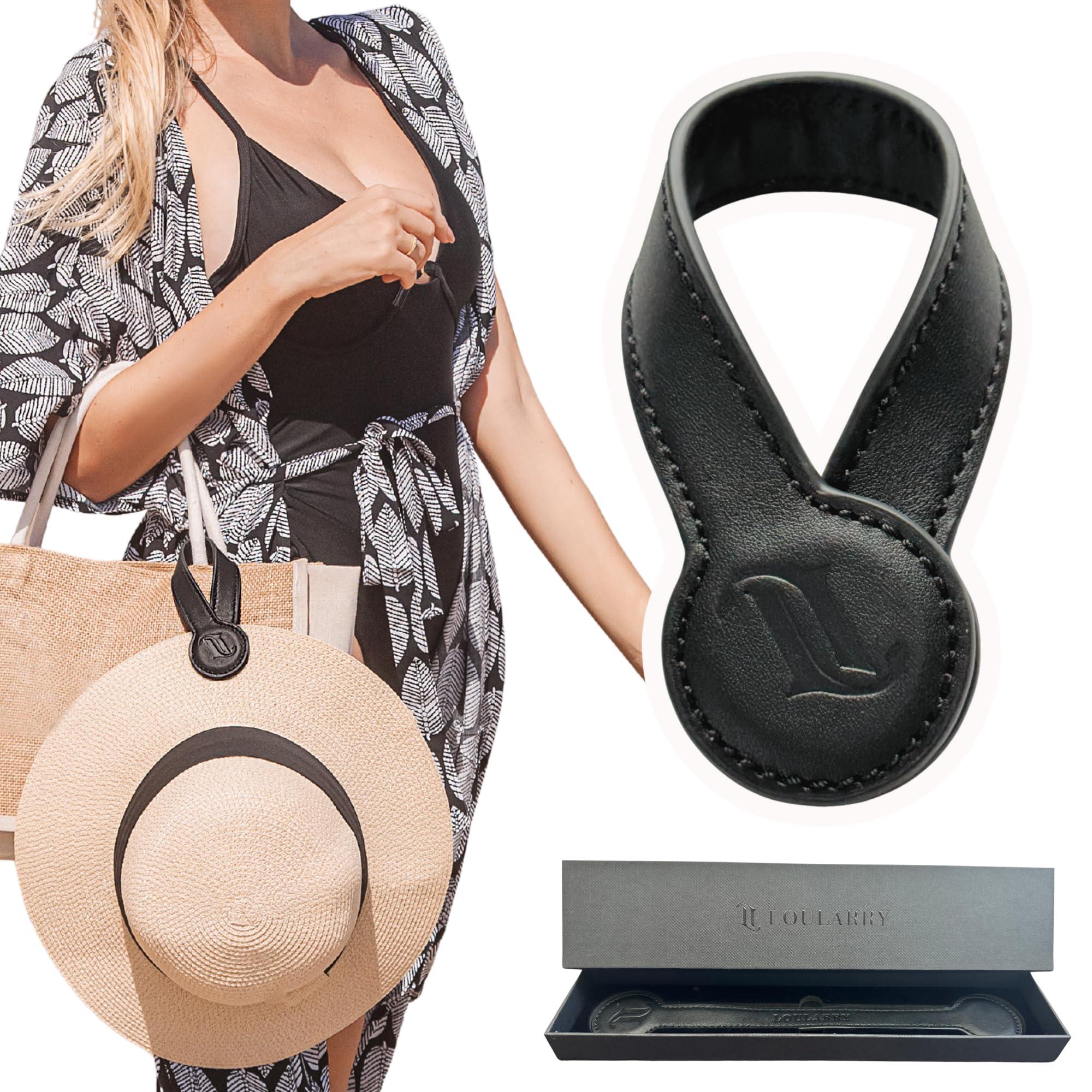 LOULARRY Magnetic Hat Clip for Travel on Bag | Fashionable Travel Accessories For Women | Leather Hat Holder With Strong Magnet For Handbags, Purses, Backpacks, Luggage, And Totes