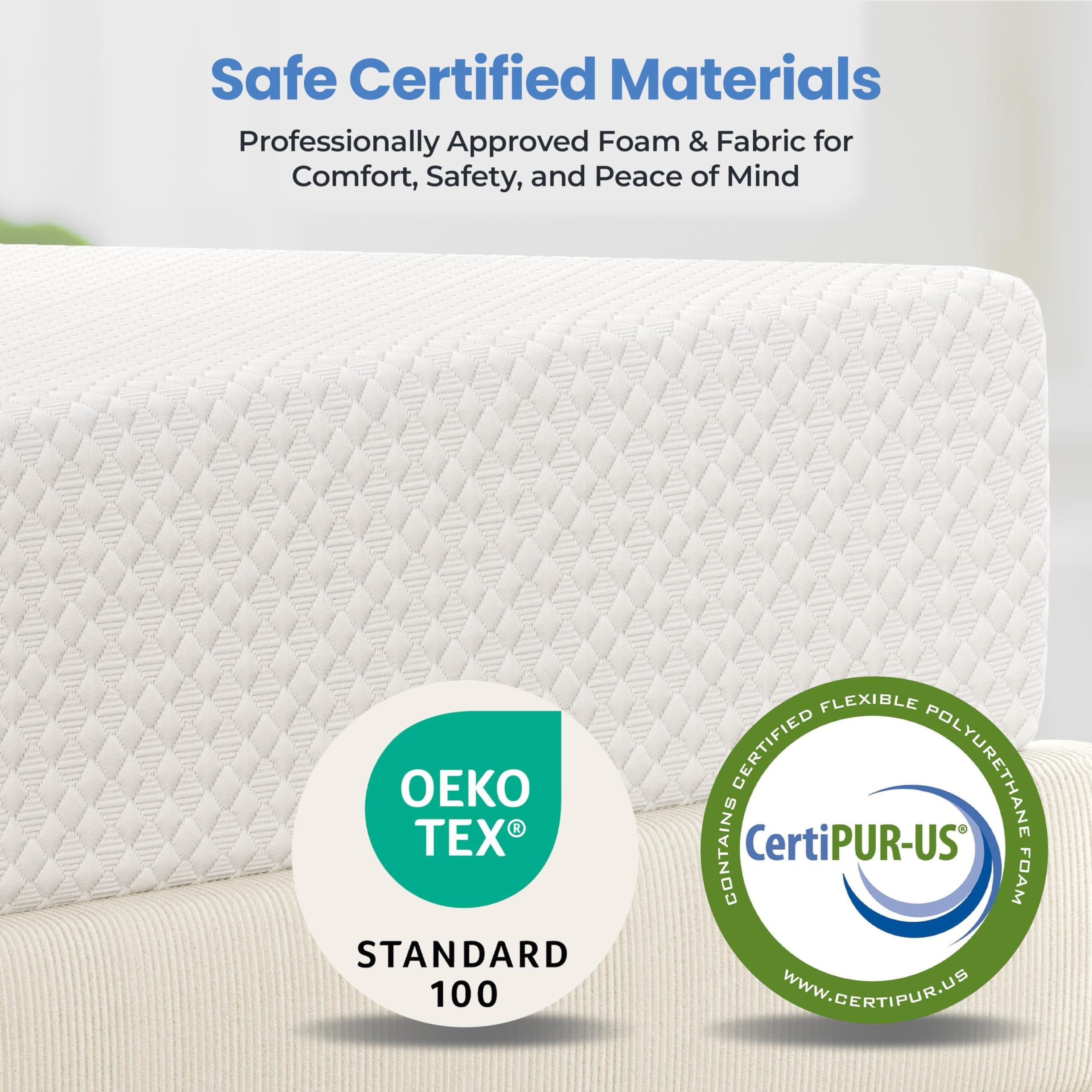 Yaheetech 10 Inch Queen Mattress 3 Foam Layer Cooling Gel Memory Foam Mattresses, Green Tea for Fresher Sleep, Queen Size Mattress in a Box, Medium Firm, CertiPUR-US Certified - Image 5