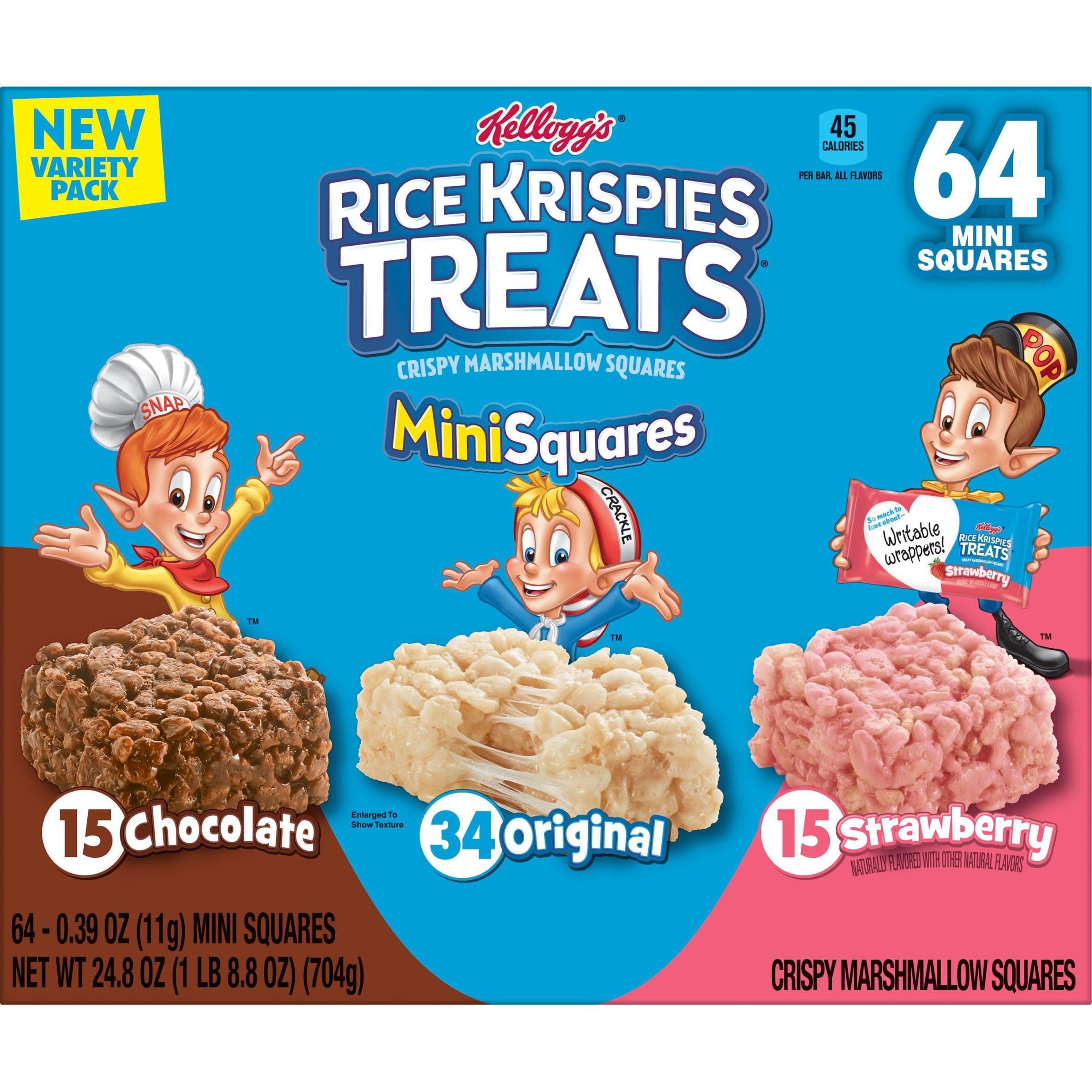 Rice Krispies Treats Mini Marshmallow Snack Bars, Kids Snacks, Variety Pack, 24.8oz Box (64 Bars) - Image 7