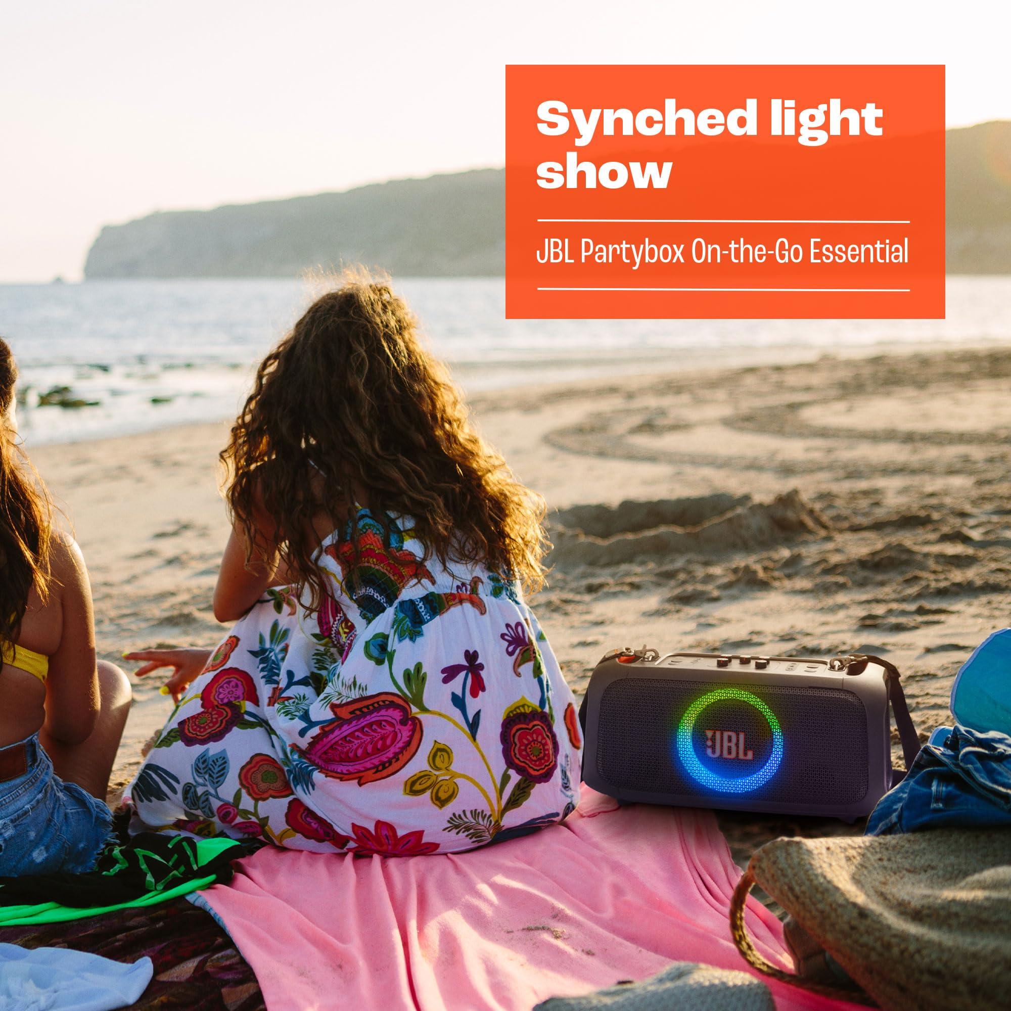 JBL PartyBox On-The-Go Essential - Portable Party Speaker with Built-in Lights and Wireless mic, Amazing Pro Sound, IPX4 splashproof Protection, 6 Hours of Playtime, Convenient Shoulder Strap - Image 4