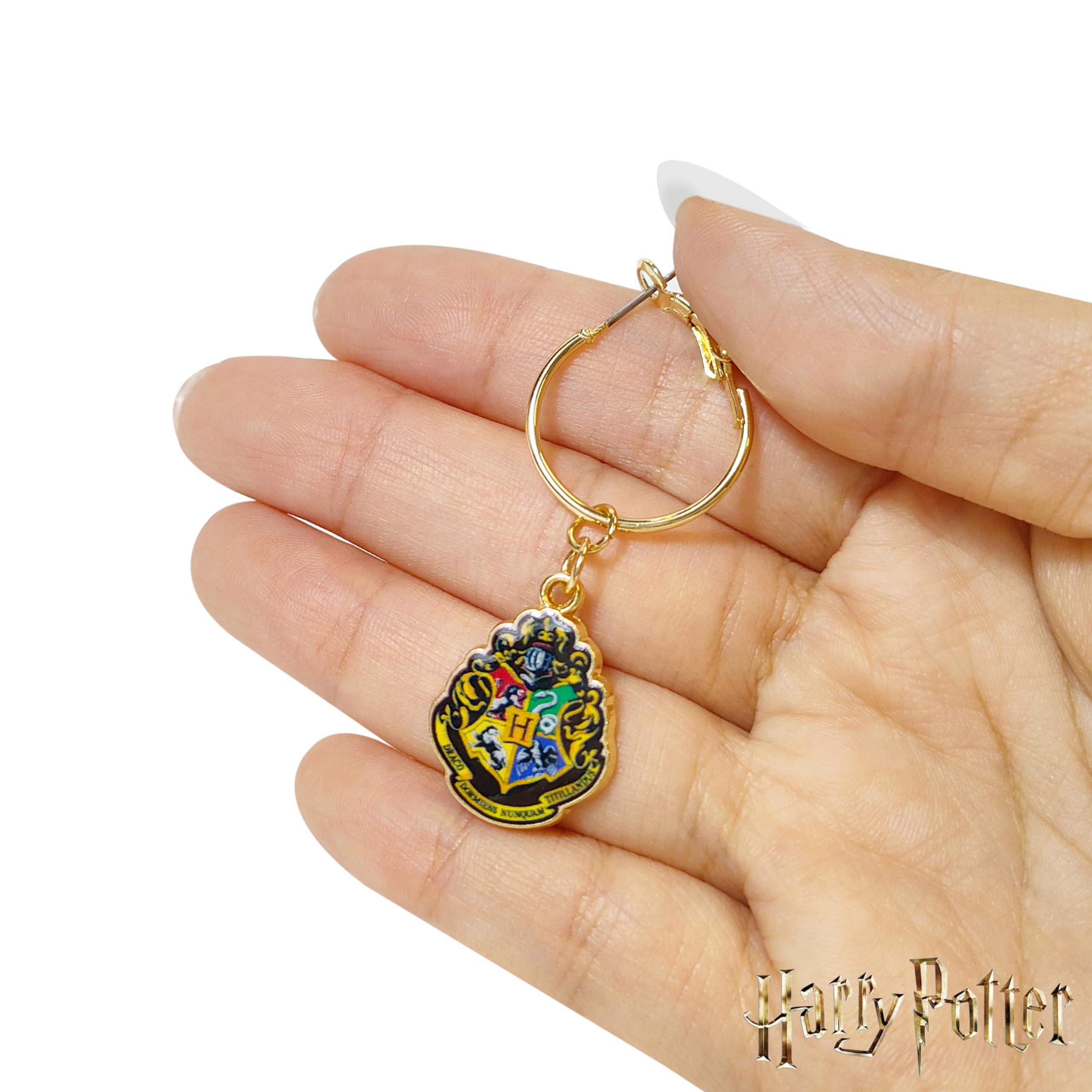 LUV HER Harry Potter Earrings 2 Hypoallergenic Earrings for Girls 1 Stud Earring 1 Fishhook Drop Earring Sets with Charms One Size Fits All Jewelry for Women Accessories Ages 4+ - Image 3