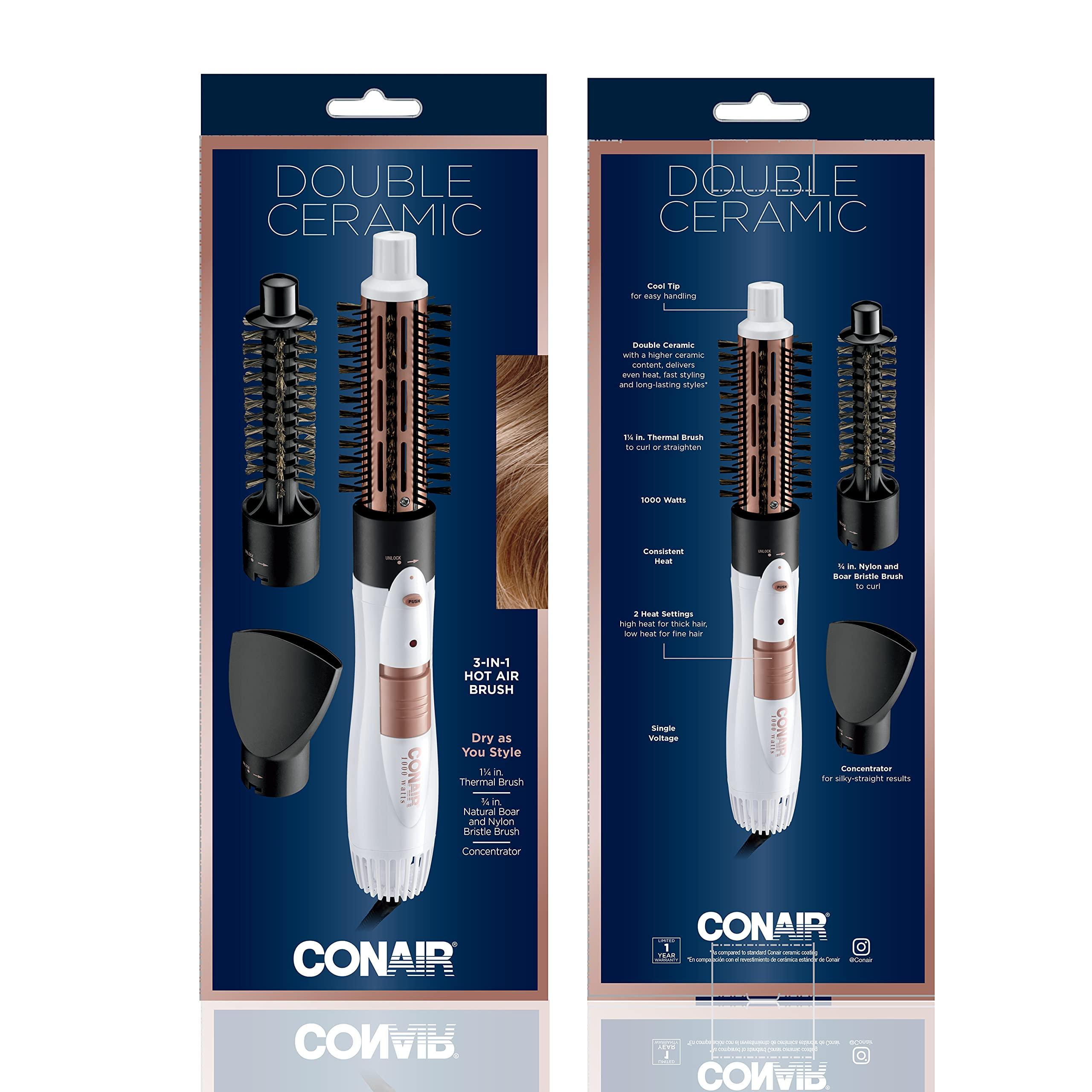 Conair Double Ceramic Hot Air Brush, 3-in-1, Dry as You Style - Image 6