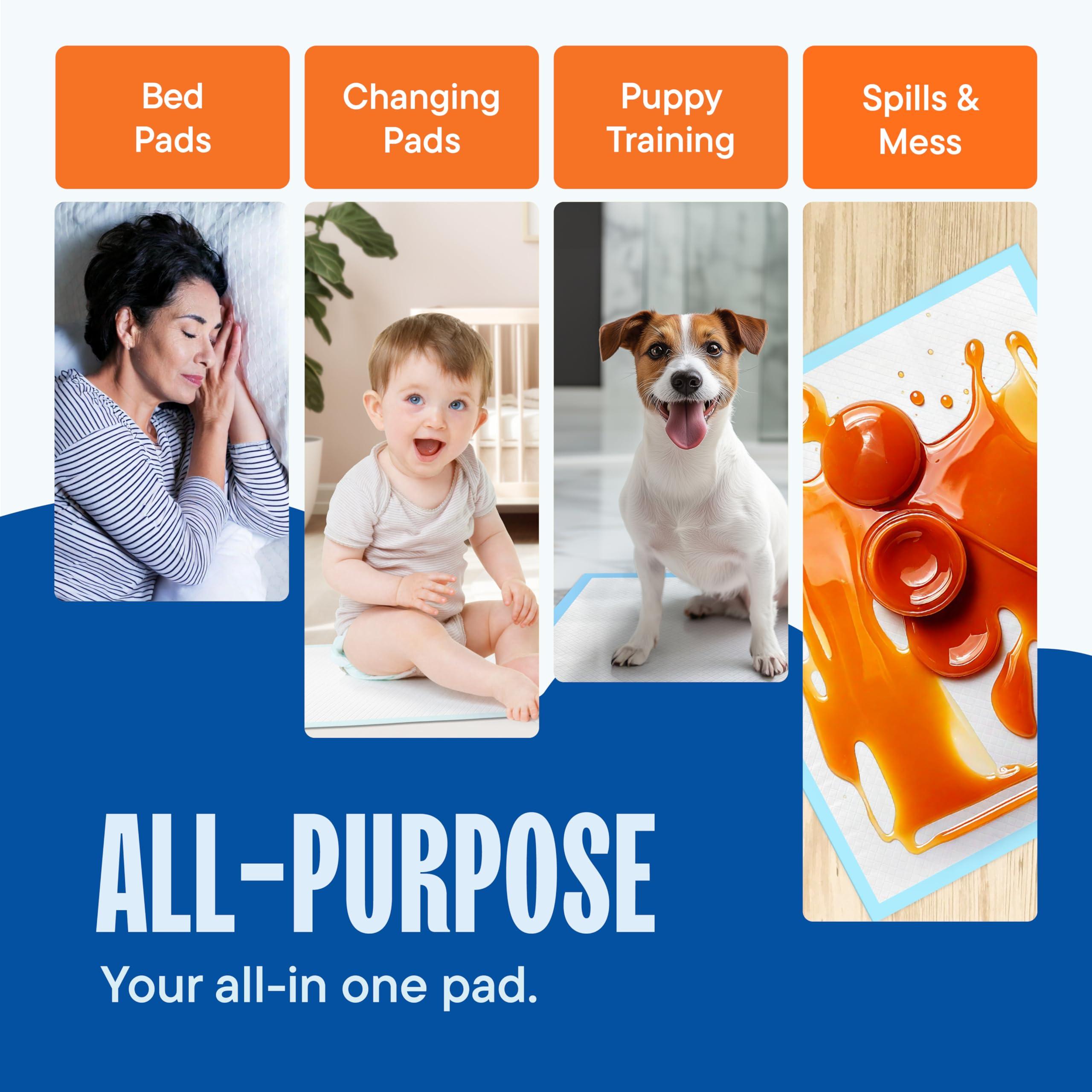 Chucks Pads Disposable [100-Pack] Adult Incontinence Underpads 30"x 36" Extra Large Absorbent Fluff Protective Bed Pads, Toddler Mattress Pads - Pee Pads for Kids & Adults - Dog & Puppy Training Pads - Image 5