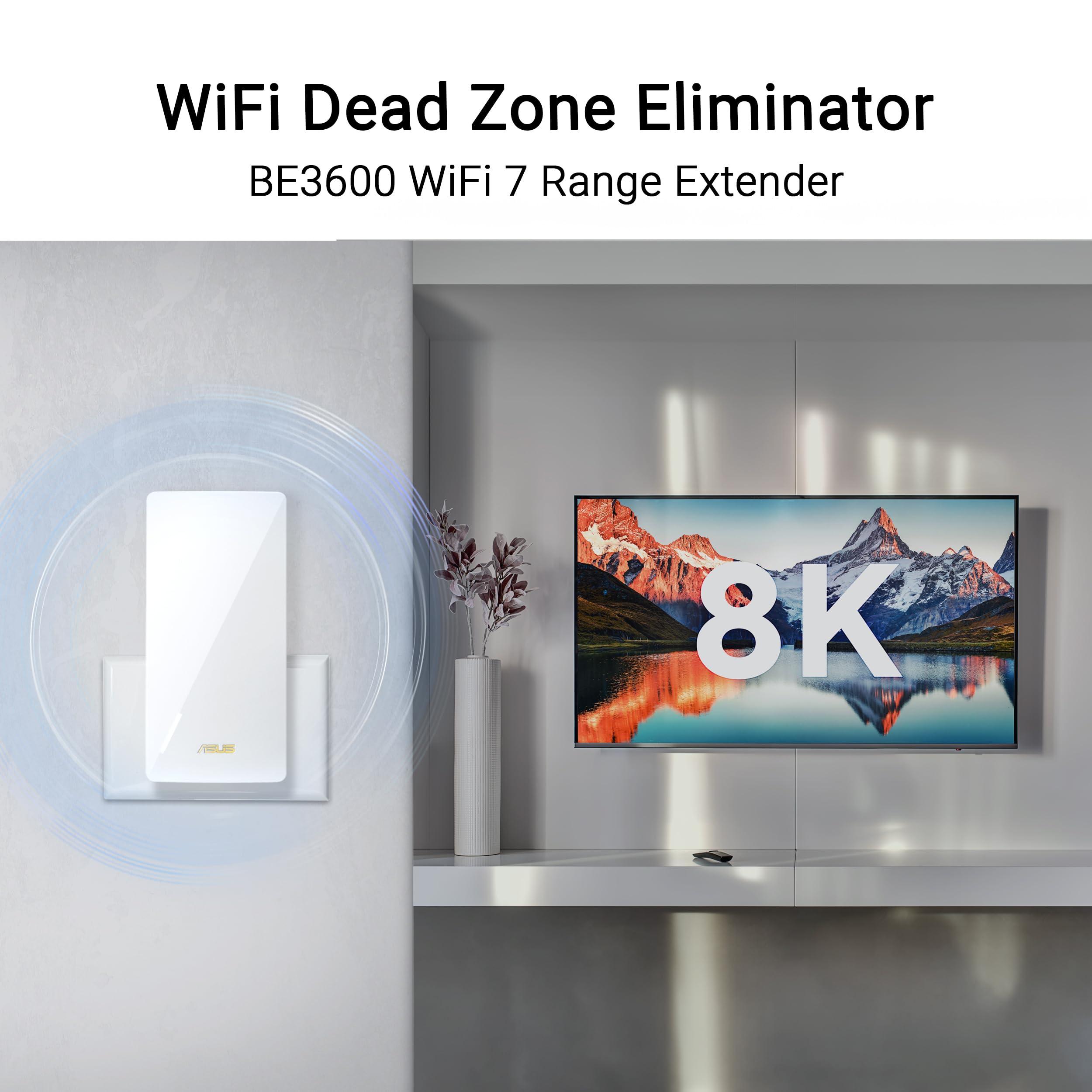 ASUS RP-BE58 BE3600 Dual Band WiFi 7 (802.11be) Range Extender, AiMesh Extender for Seamless mesh WiFi; Works with Any WiFi Router - Image 7