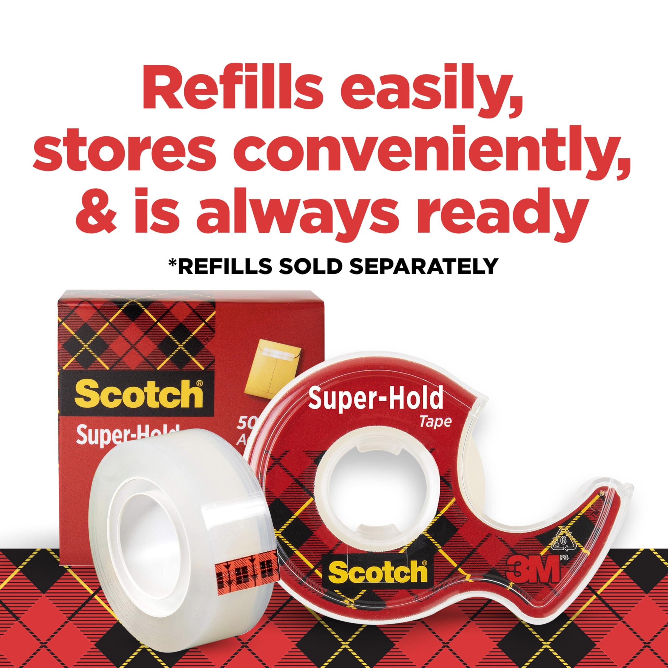 Scotch Super-Hold Tape, 2 Rolls, Transparent Finish, 50% More Adhesive, Trusted Favorite, 3/4 x 600 Inches, Dispensered (198DM-2) - Image 7