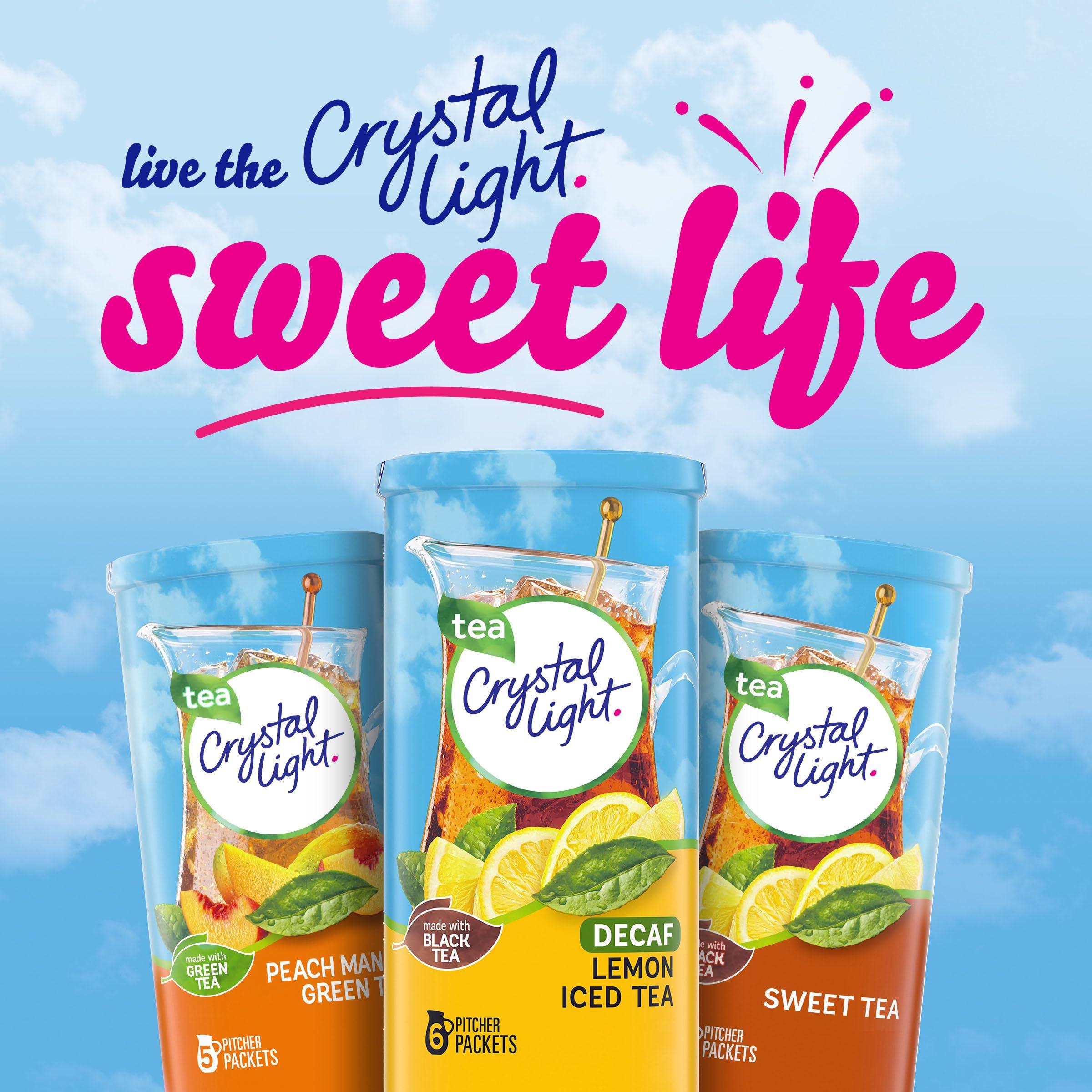 Crystal Light Decaf Lemon Iced Tea Naturally Flavored Powdered Drink Mix, 72 ct Pack, 12 Canisters of 6 Pitcher Packets - Image 10