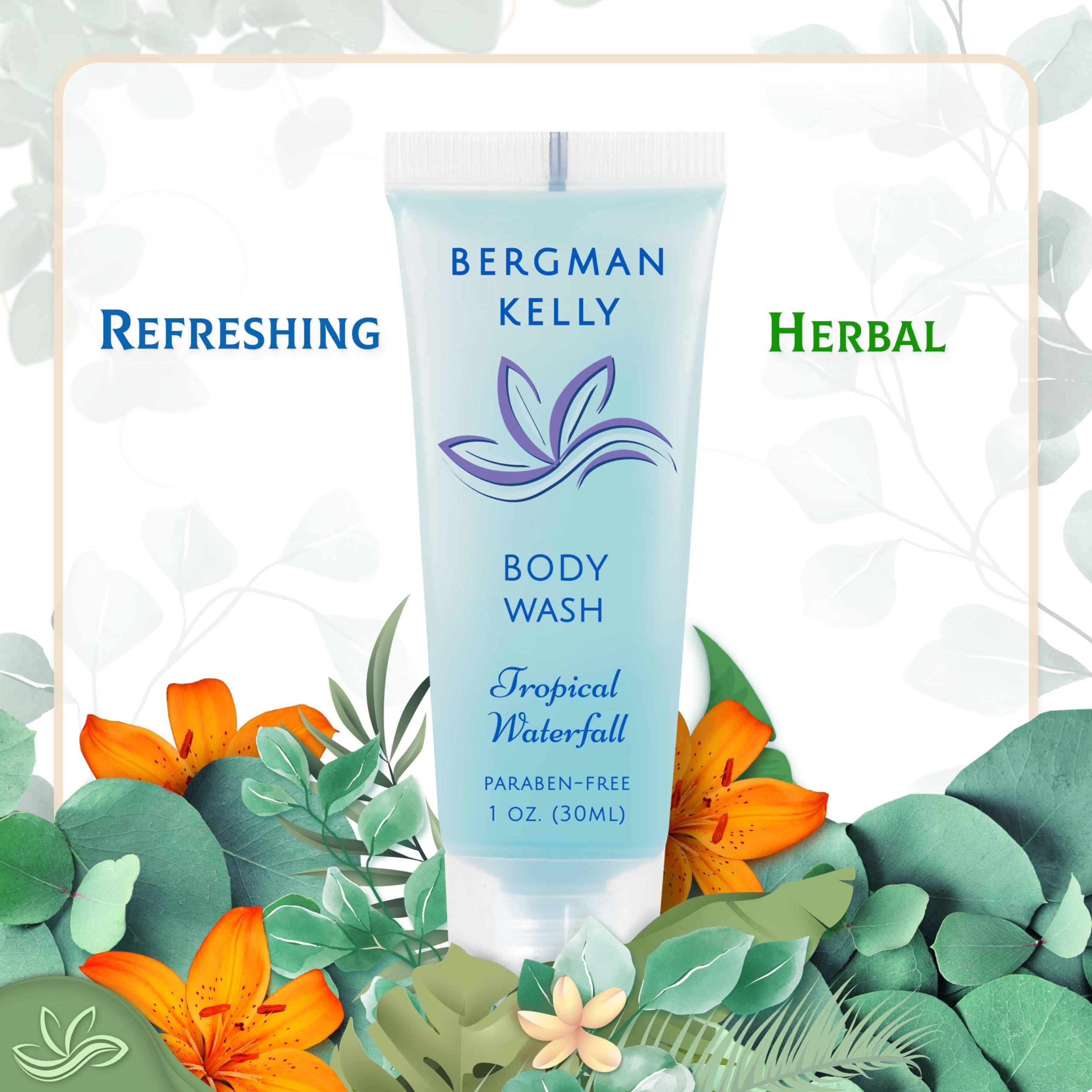 BERGMAN KELLY Travel Size Body Wash (1 fl oz, 100 PK, Tropical Waterfall), Delight Your Guests with an Invigorating and Refreshing Hotel Body Wash, Mini and Small Size Guest Hotel Toiletries in Bulk - Image 4