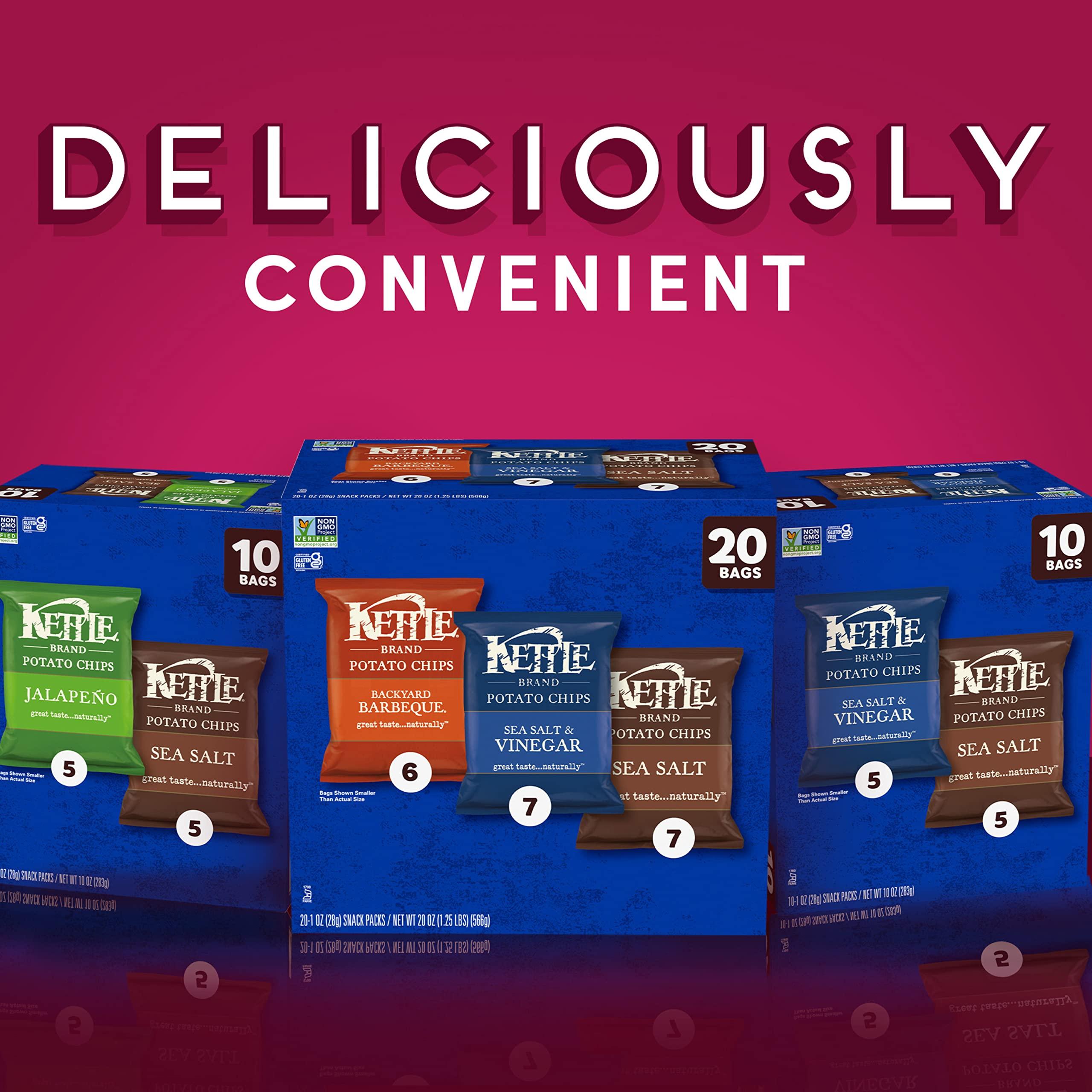 Kettle Brand Potato Chips Variety Pack, 1 Oz, 20 Ct - Image 9