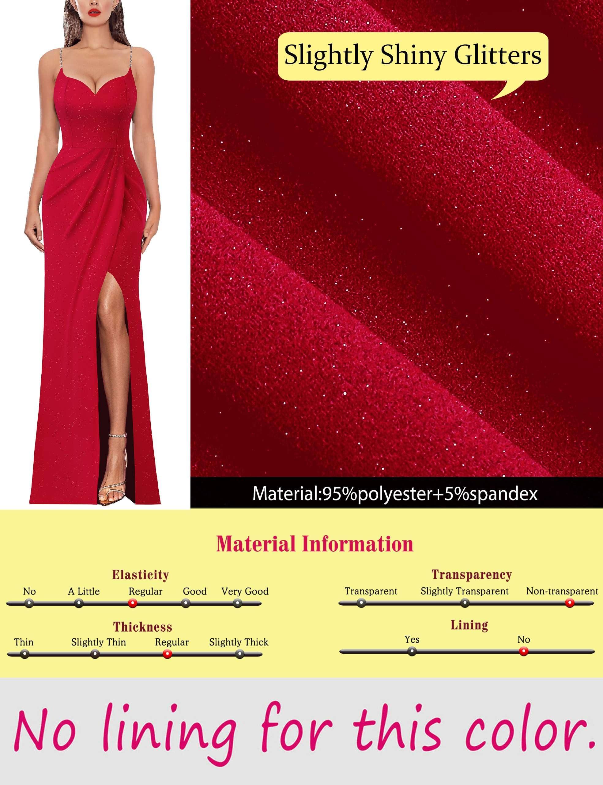 VFSHOW Womens Sexy Formal Ruched Fitted High Slit Bodycon Maxi Dress Spaghetti Strap Sweetheart Cocktail Prom Evening Gown - Image 6