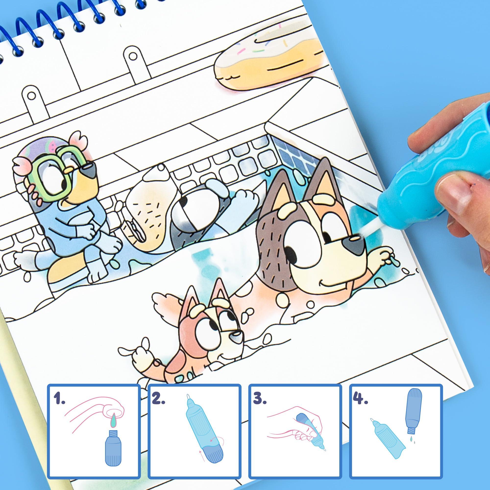 Horizon Group USA Bluey Aqua Art - Reusable Water Reveal Activity Pages With Water Pen for No-Mess Drawing and Coloring - Image 5
