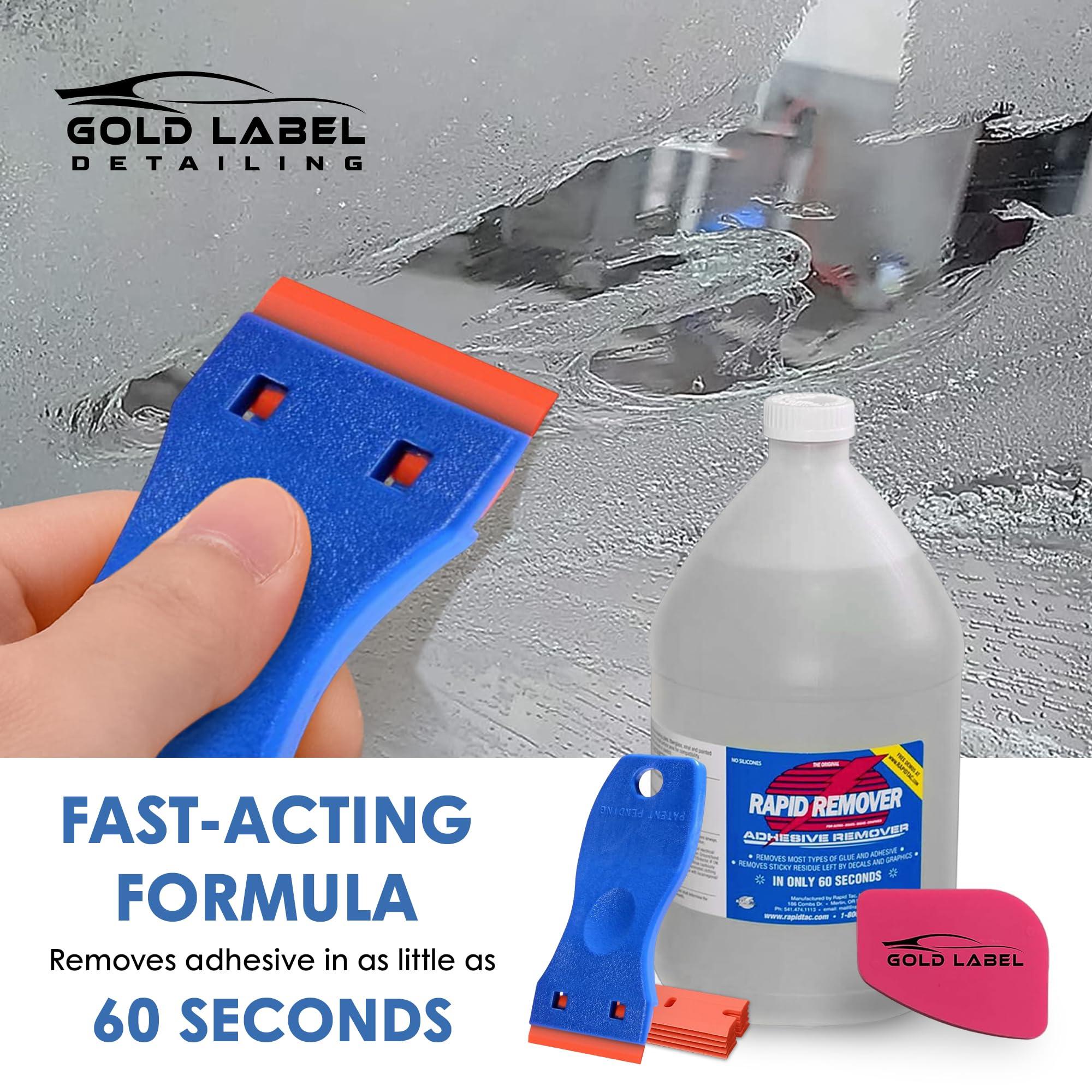 RapidTac Remover Adhesive Remover Kit with Lil Chizler and Plastic Razor Blade with 5 Extra Blades (Gallon Kit) - Image 2