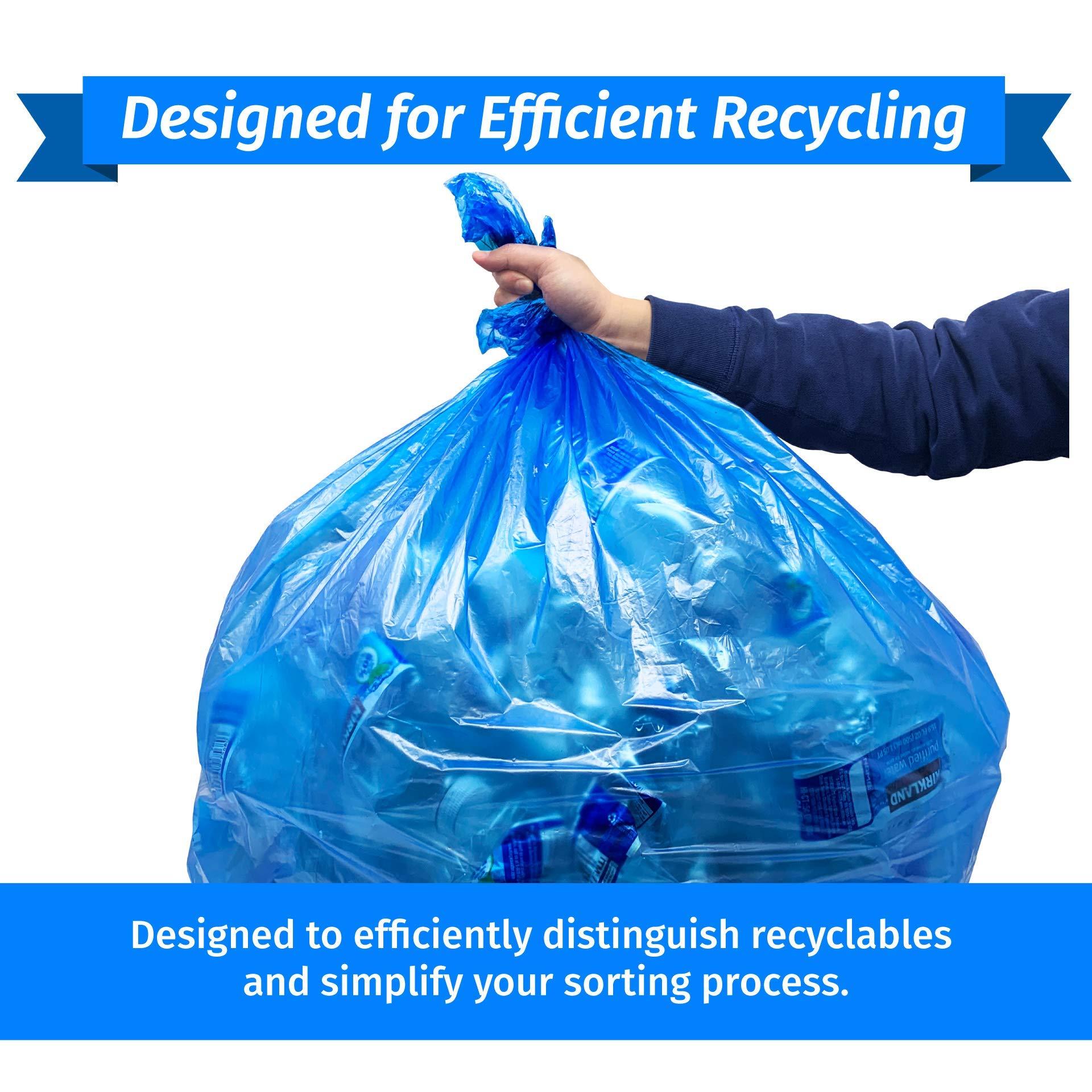 Reli. SuperValue 33 Gallon Recycling Bags (120 Count) Made in the USA - Blue Trash Bags, 30-33 Gallon | Recycling, Garbage | 33Gal with 30Gal - 35Gal Capacity - Image 6
