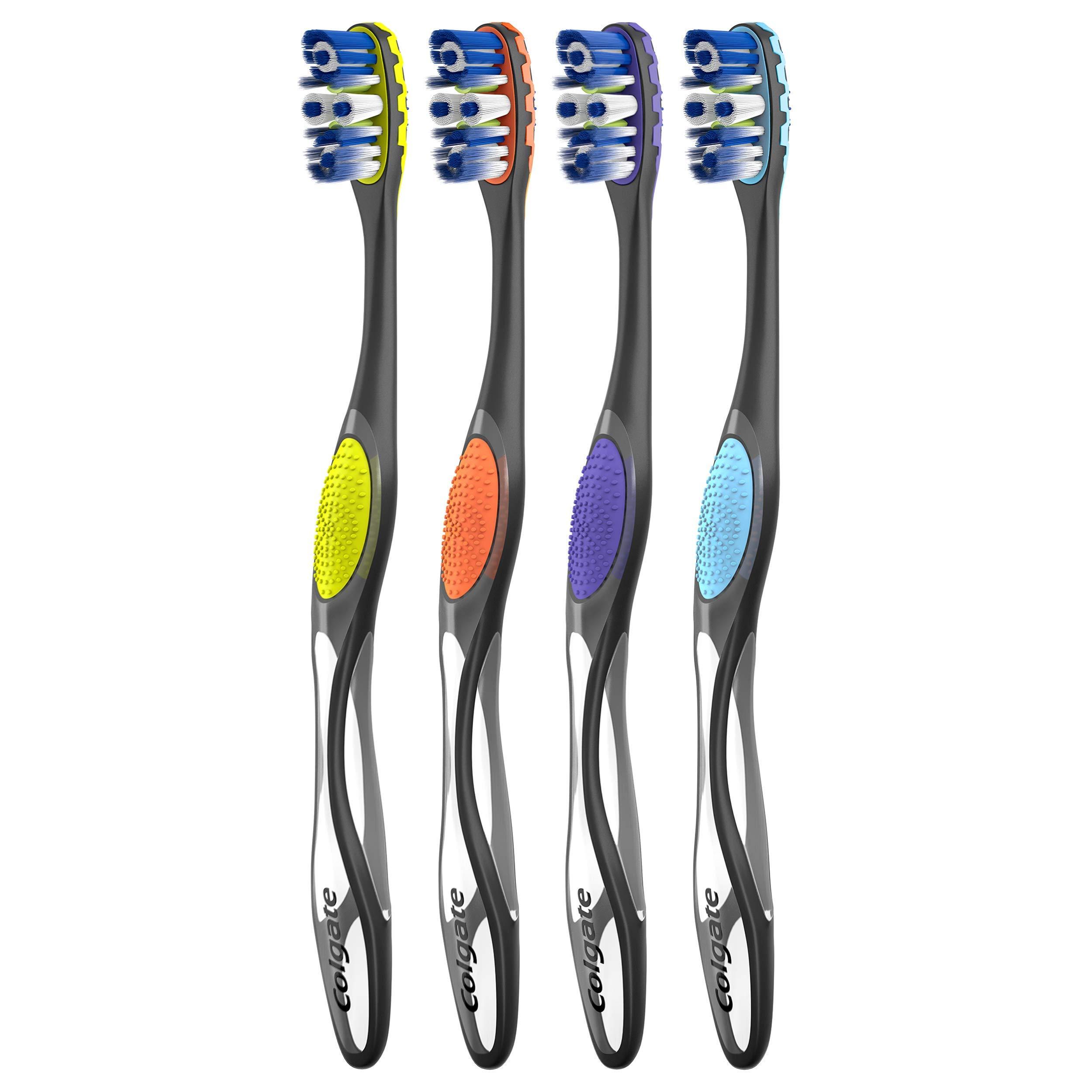Colgate 360 Advanced Floss Tip Toothbrush, Soft Toothbrush for Adults, 4 Pack - Image 11