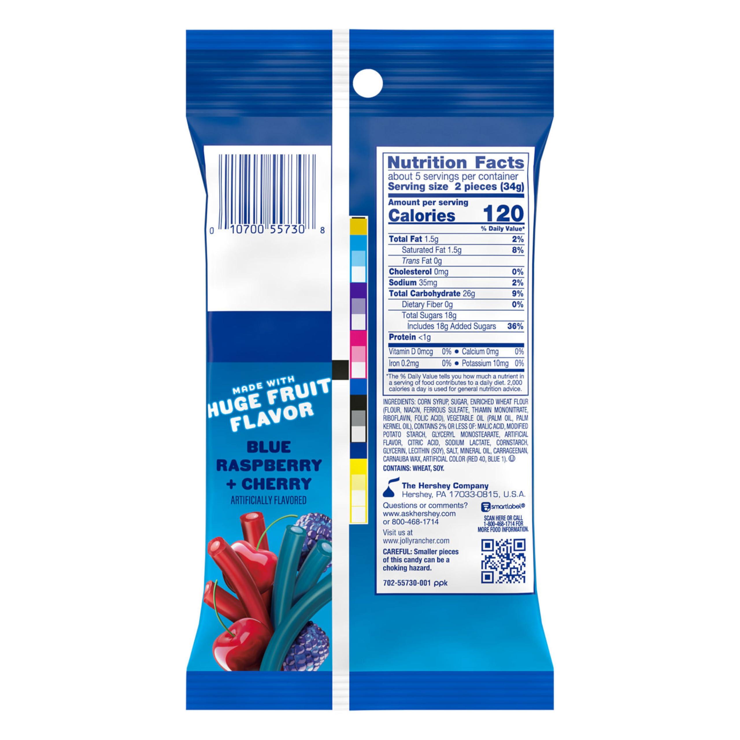 JOLLY RANCHER Ropes Blue Raspberry and Cherry Flavored Candy Bag, 6 oz - Image 2