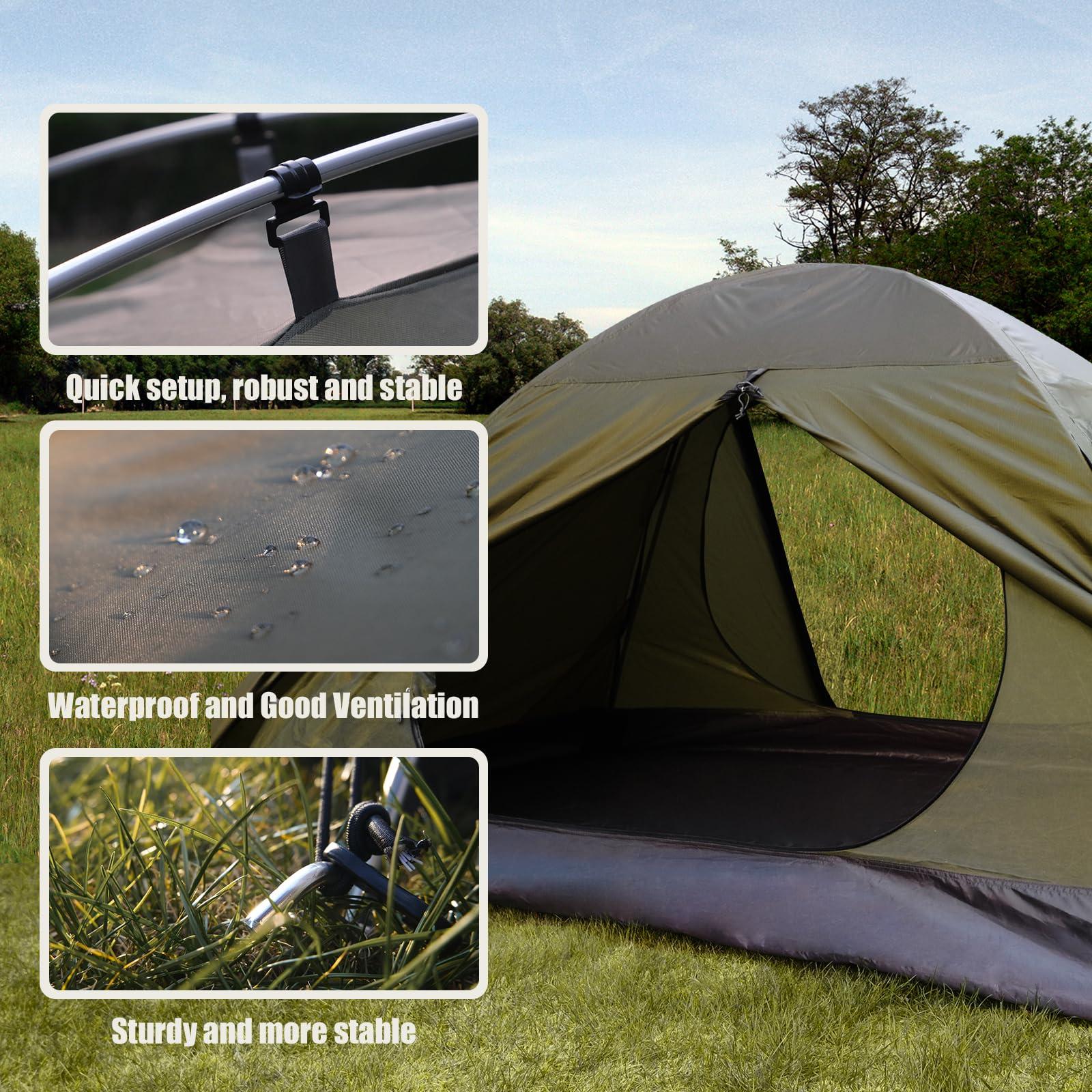 Backpacking Tent for Camping 2/3/4 Person Hiking Ultralight Tent for Waterproof Windproof Outdoor Two Doors Tents Easy Quick Setup Lightweight Tent Instant Tent - Image 4