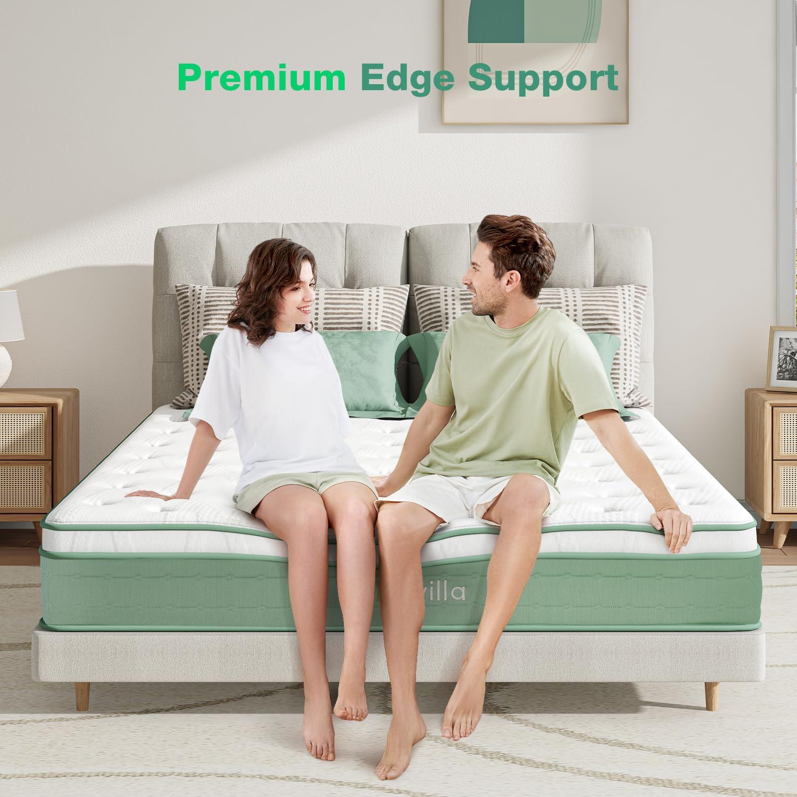 Novilla Twin Mattress, 10 Inch Hybrid Mattress in a Box, Gel Inflation Memory Foam with Pocket Coils Innerspring for a Cozy Night, Pillow Top Twin Size Mattresses, Medium Firm & Fit The Body's Curves - Image 3