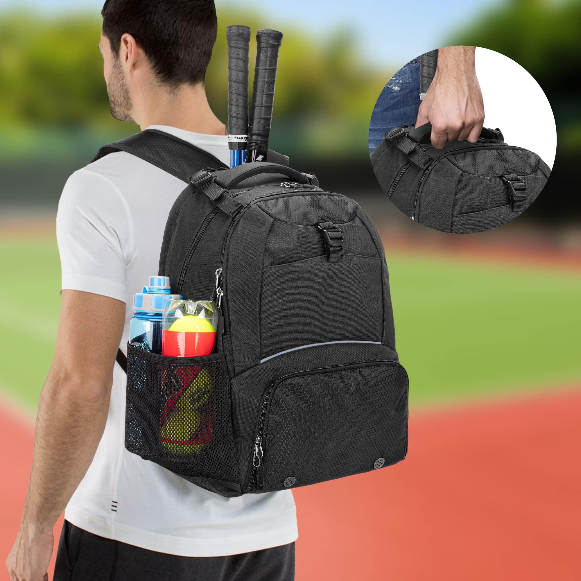 DSLEAF Tennis Backpack for 2 Rackets, Tennis Bag with Separate Ventilated Shoe Space for Tennis/Pickleball/Badminton/Squash Racquet and Accessories - Image 5