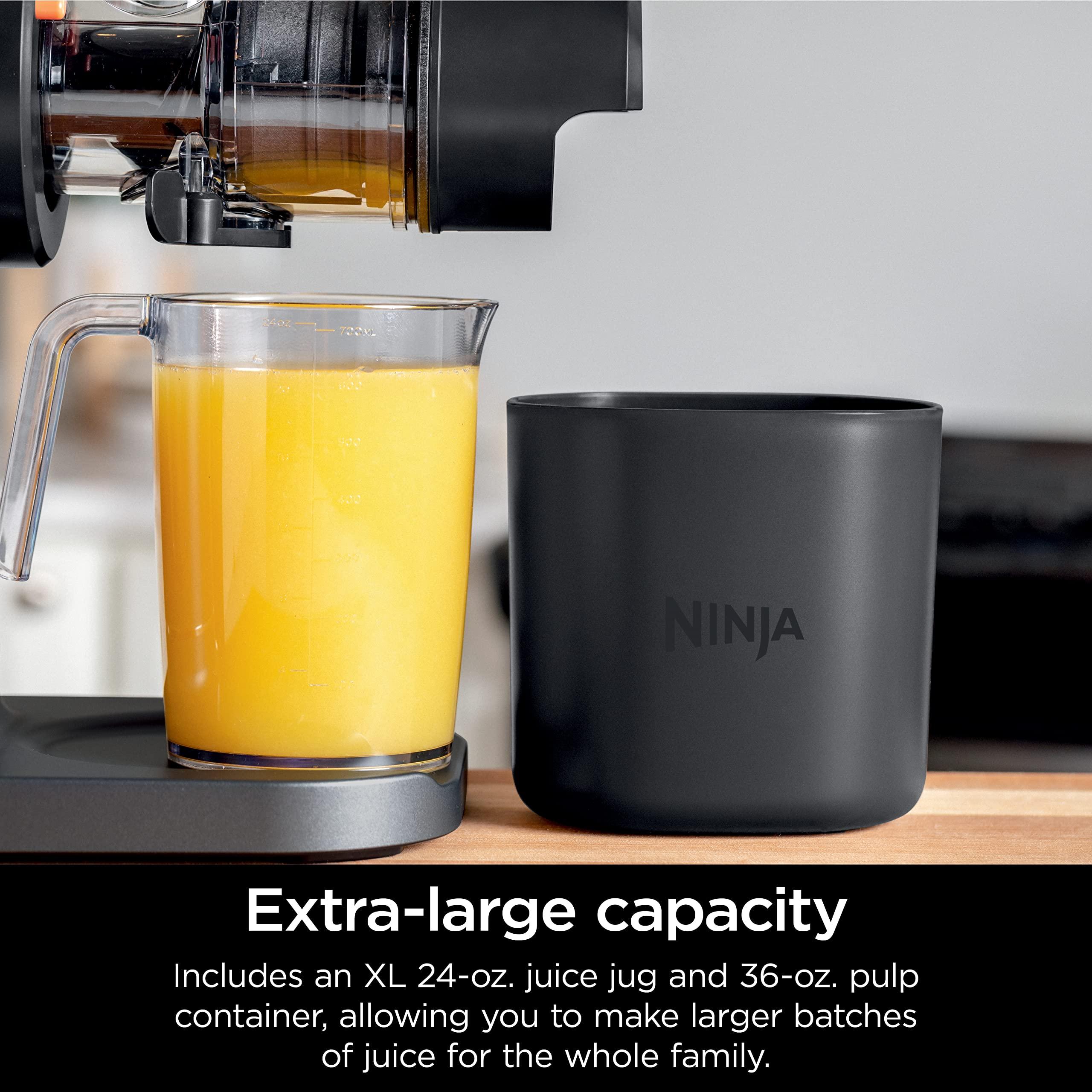 Ninja NeverClog Cold Press Juicer, Powerful Slow Juicer with Total Pulp Control, Countertop, Electric, 2 Pulp Functions, Dishwasher Safe, 2nd Generation, Charcoal, JC151 - Image 9