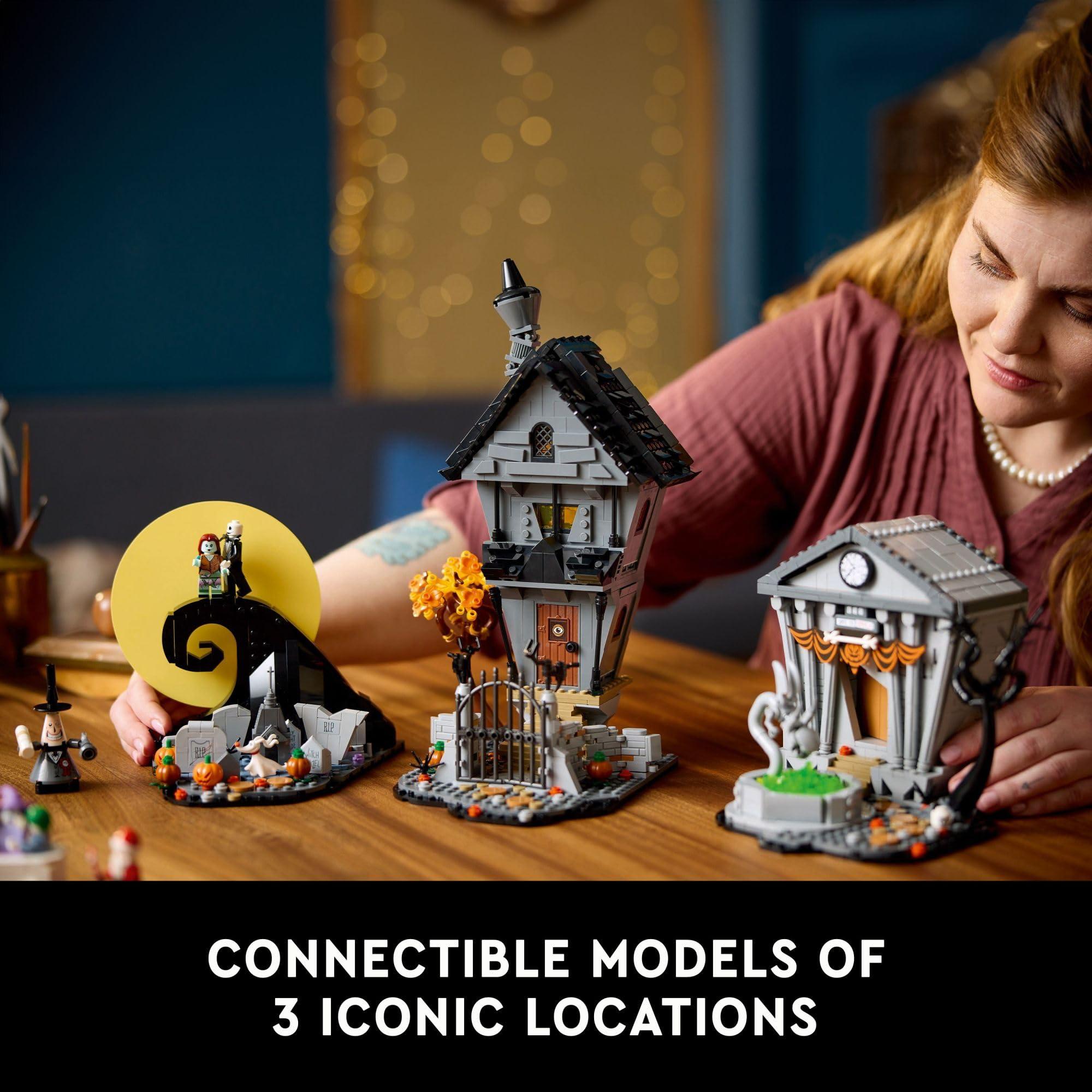 LEGO Disney Tim Burton's The Nightmare Before Christmas Decor - Building Set for Adults for Display, Ages 18+ - Collectible DIY Craft for Fans of Iconic Movie with Minifigures Included - 21351 - Image 2