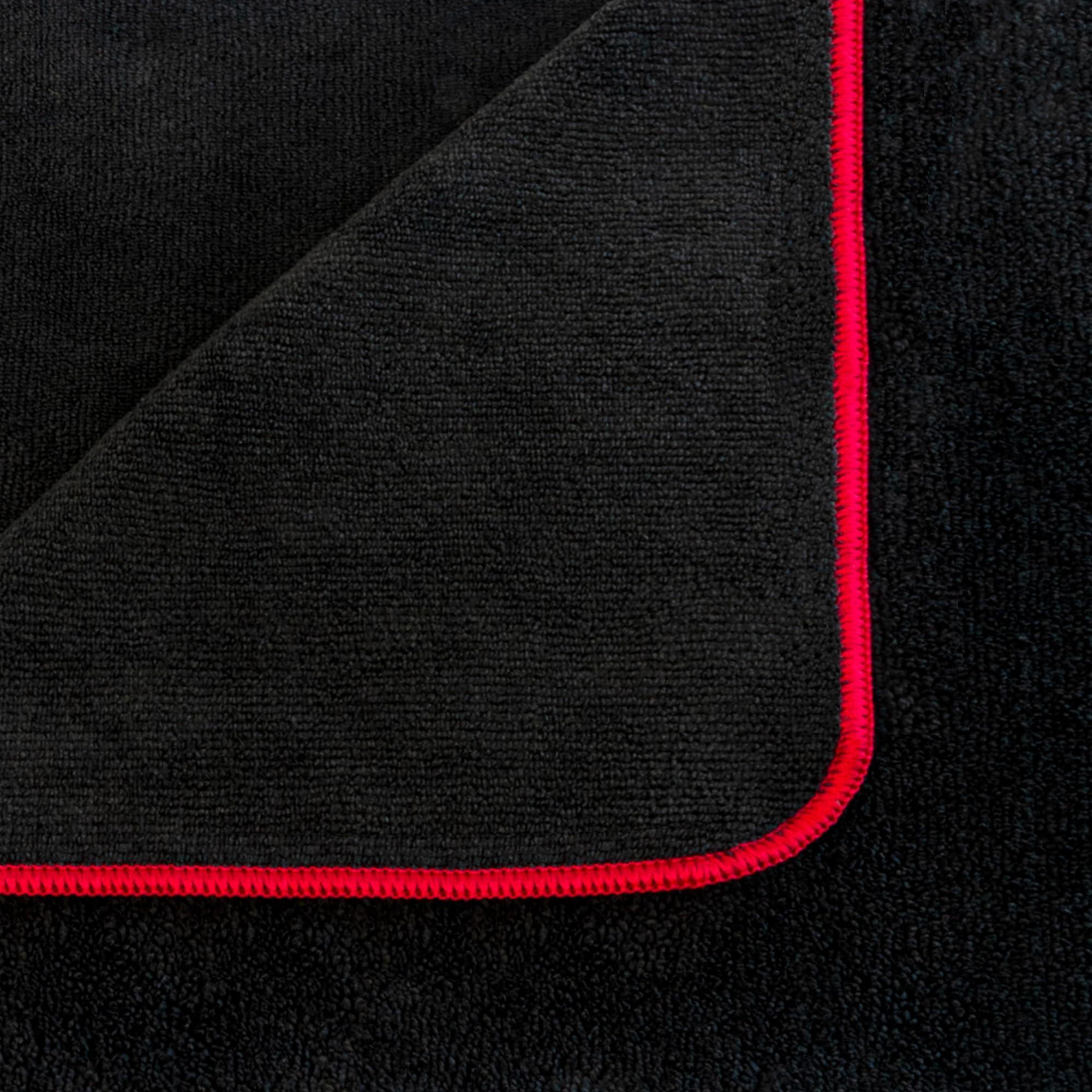 Detailer's Preference Dual Pile 380 GSM Microfiber Towels with Red Trim, All-Purpose Terry Weave Cleaning Cloths for Auto, Home, Boat, Scratch-Free & Reusable, 16x24 Inches, 12-Pack, Black - Image 3