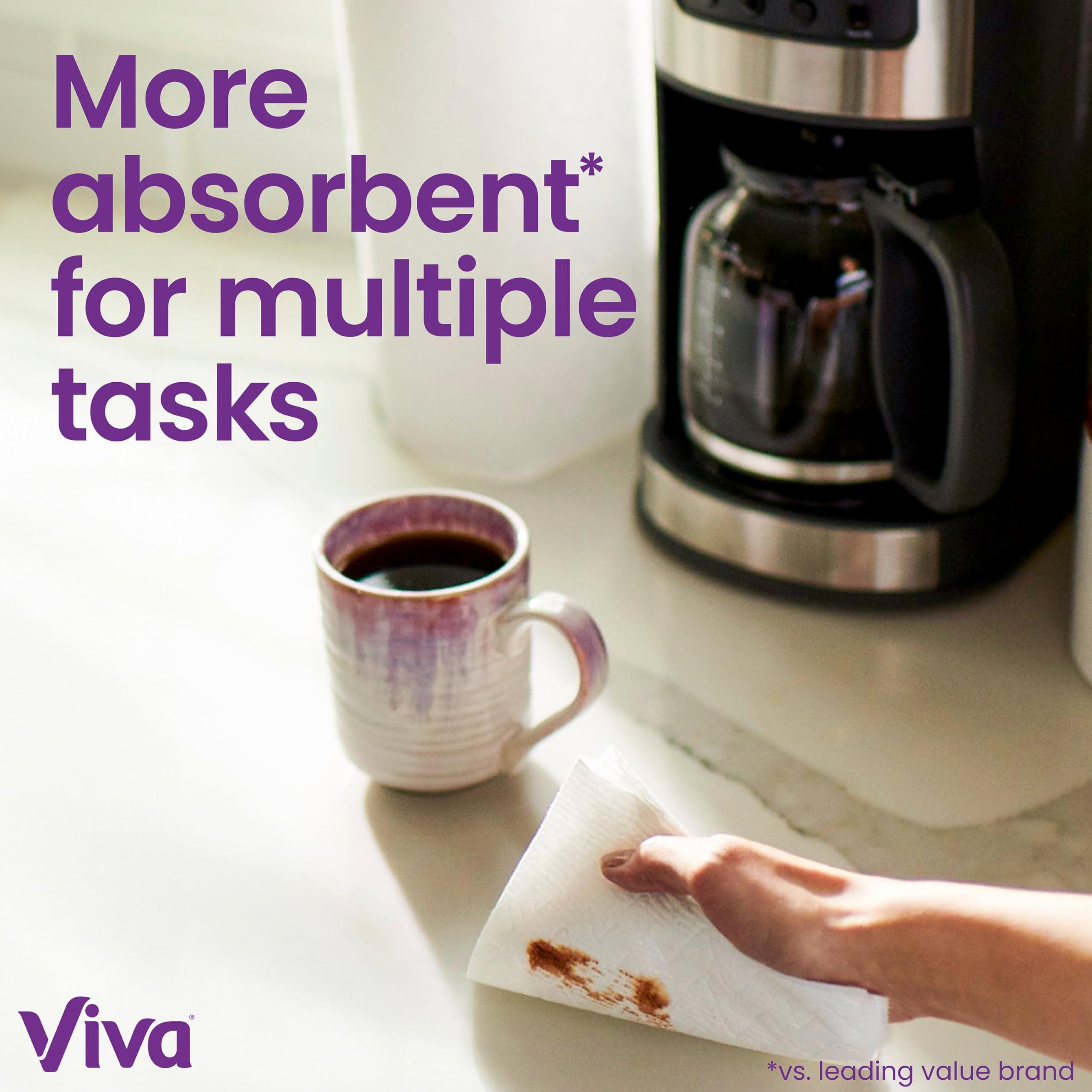 Viva Multi-Surface Cloth Paper Towels, Task Size - 12 Super Rolls (2 Packs of 6) - 81 Sheets Per Roll - Image 7