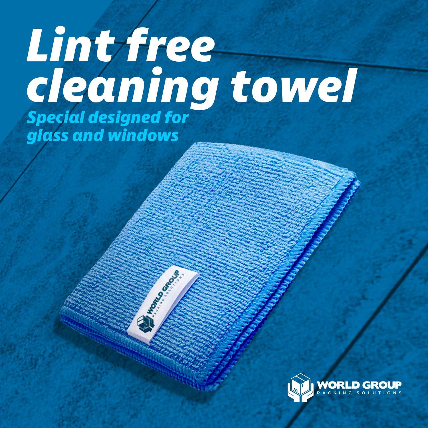 World Group Packing Solutions Glass Cleaner Foam, Foaming Action & Spray, 19oz - 2 Pack - Clean Fresh Scent - Bundled With 2 Microfiber Rags - Image 3