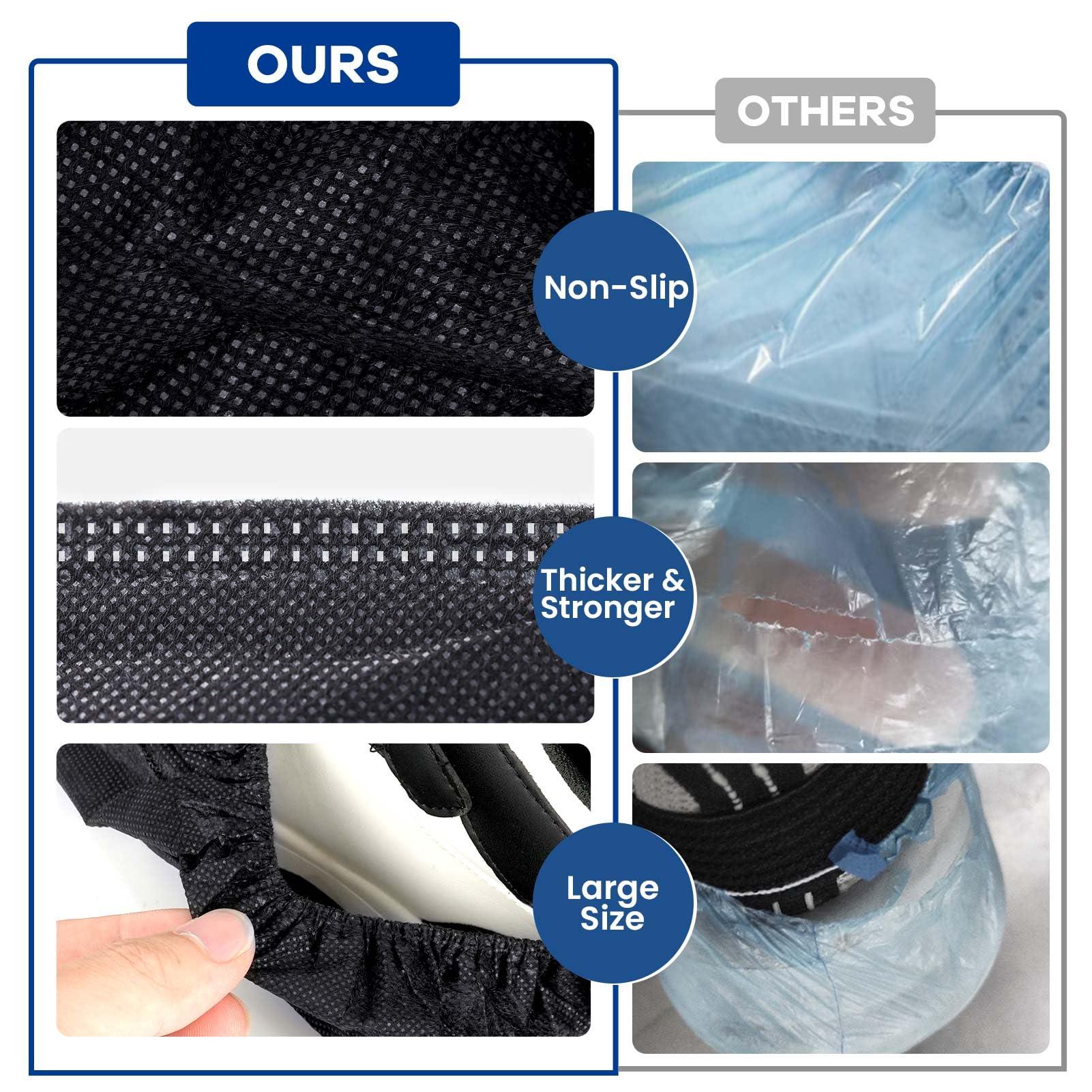 1000 Pack Shoe Covers Disposable Non Slip Shoe Booties Covers X-Large Durable Shoe & Boot Covers Premium Non-Woven Fabric Boot Covers for Indoors Booties Shoes Protectors Coverings(500 Pairs) - Image 3
