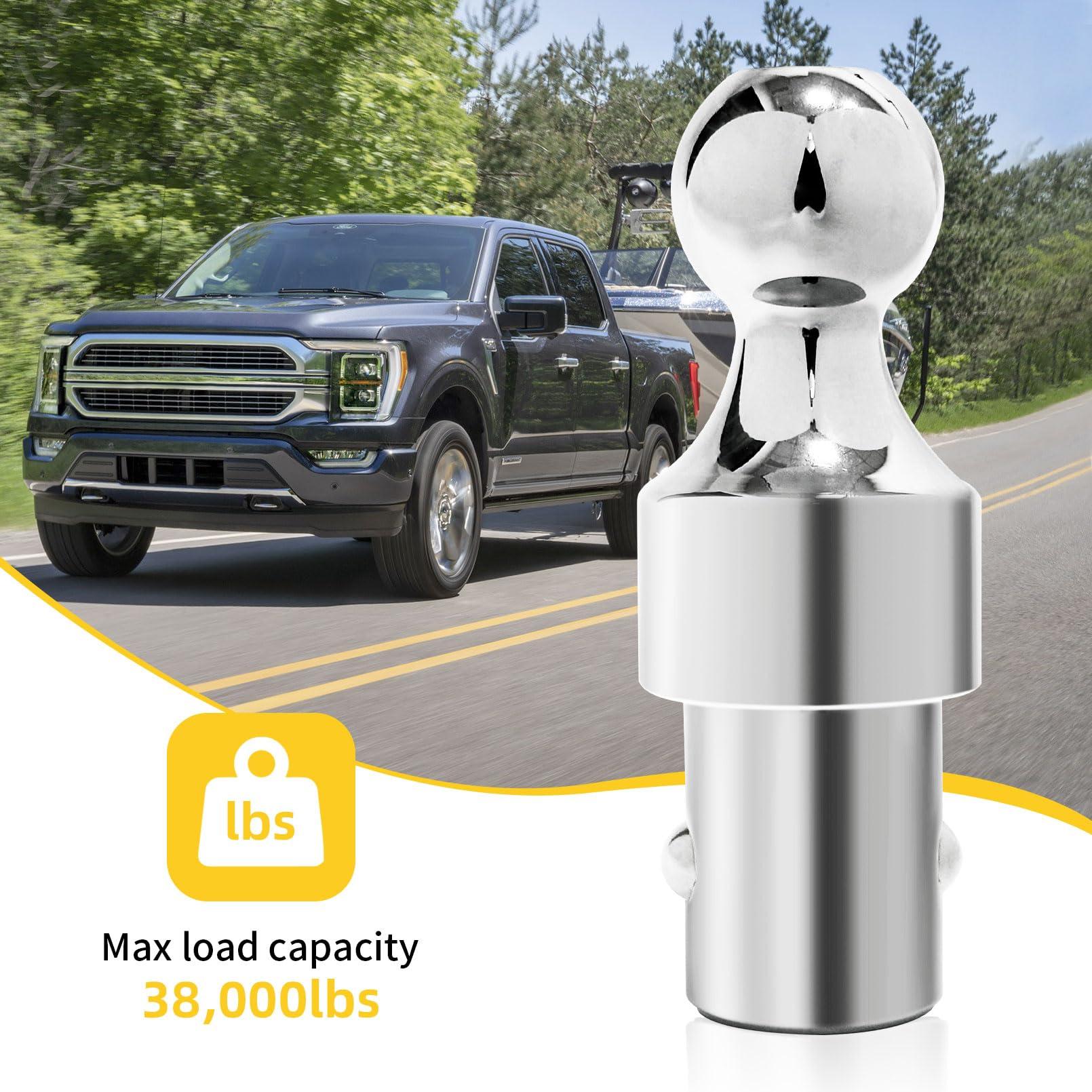 Grandroad auto 60692 Puck System Gooseneck Hitch Ball Kit, 2-5/16“ 38,000 Lbs GTW Ball Compatible with 2013-2024 Ford F250 F350 F450, 2016-2024 Chevrolet Silverado, GMC Sierra & Nissan Titan XD - Image 5
