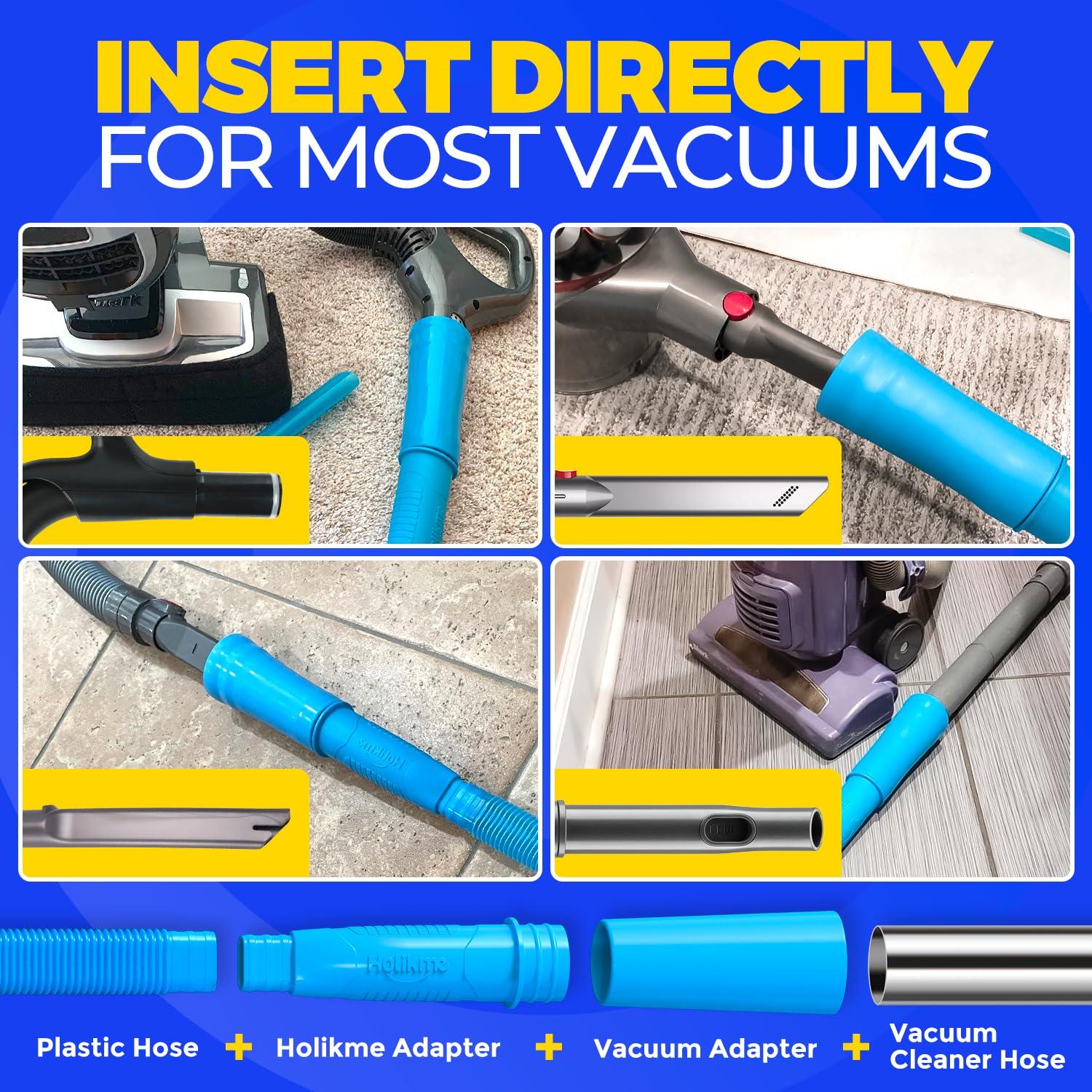 Holikme Dryer Vent Cleaner Kit Dryer Lint Vacuum Attachment Brush, Lint Remover, Dryer Vent Vacuum Hose Replacement Parts, Blue - Image 4